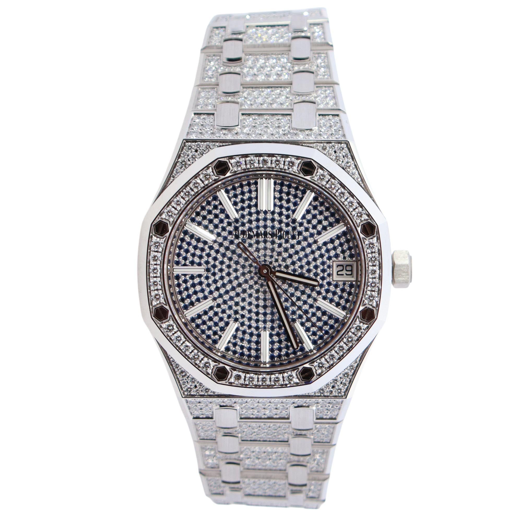 Audemars Piguet Royal Oak 41mm Pave Dial Watch Ref# 15512BC.ZZ.1322BC.01 - Happy Jewelers Fine Jewelry Lifetime Warranty