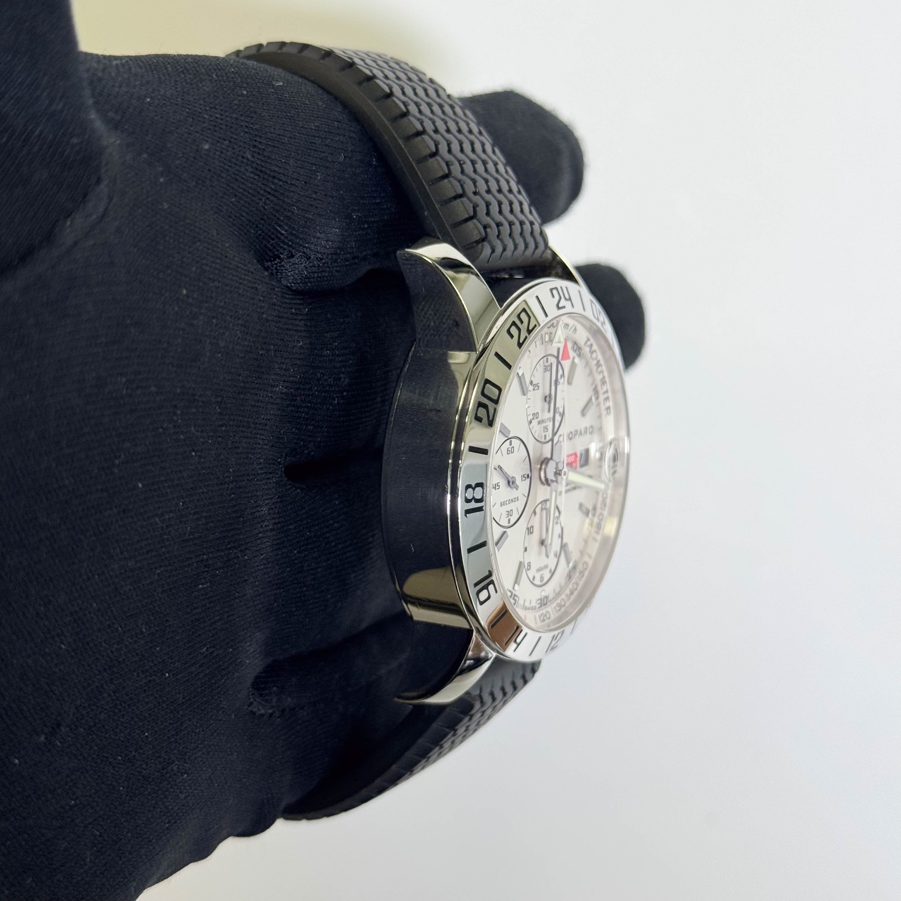 Chopard Mille Miglia 42mm White Dial Watch Ref# 168992-3003 - Happy Jewelers Fine Jewelry Lifetime Warranty