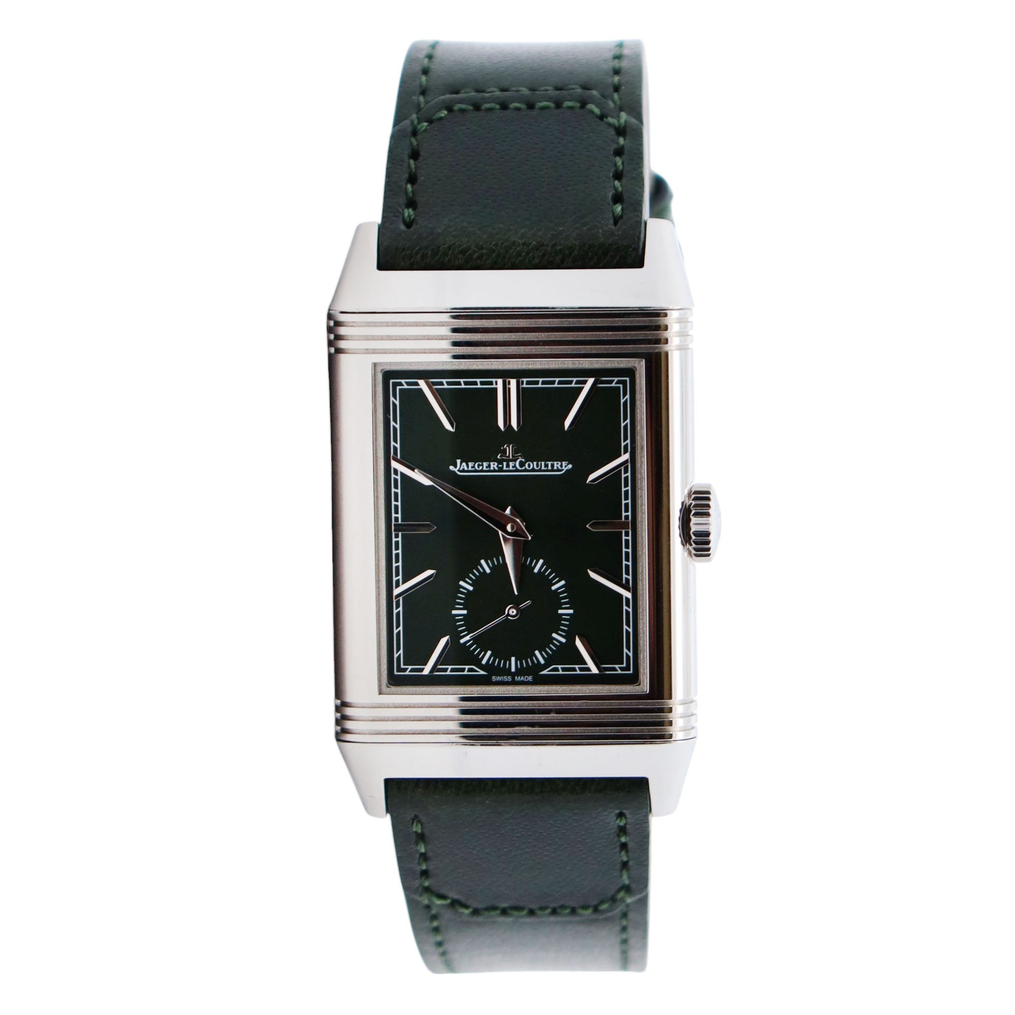 Jaeger-LeCoultre Reverso 27mm Green Dial Watch Ref# Q3978430 - Happy Jewelers Fine Jewelry Lifetime Warranty