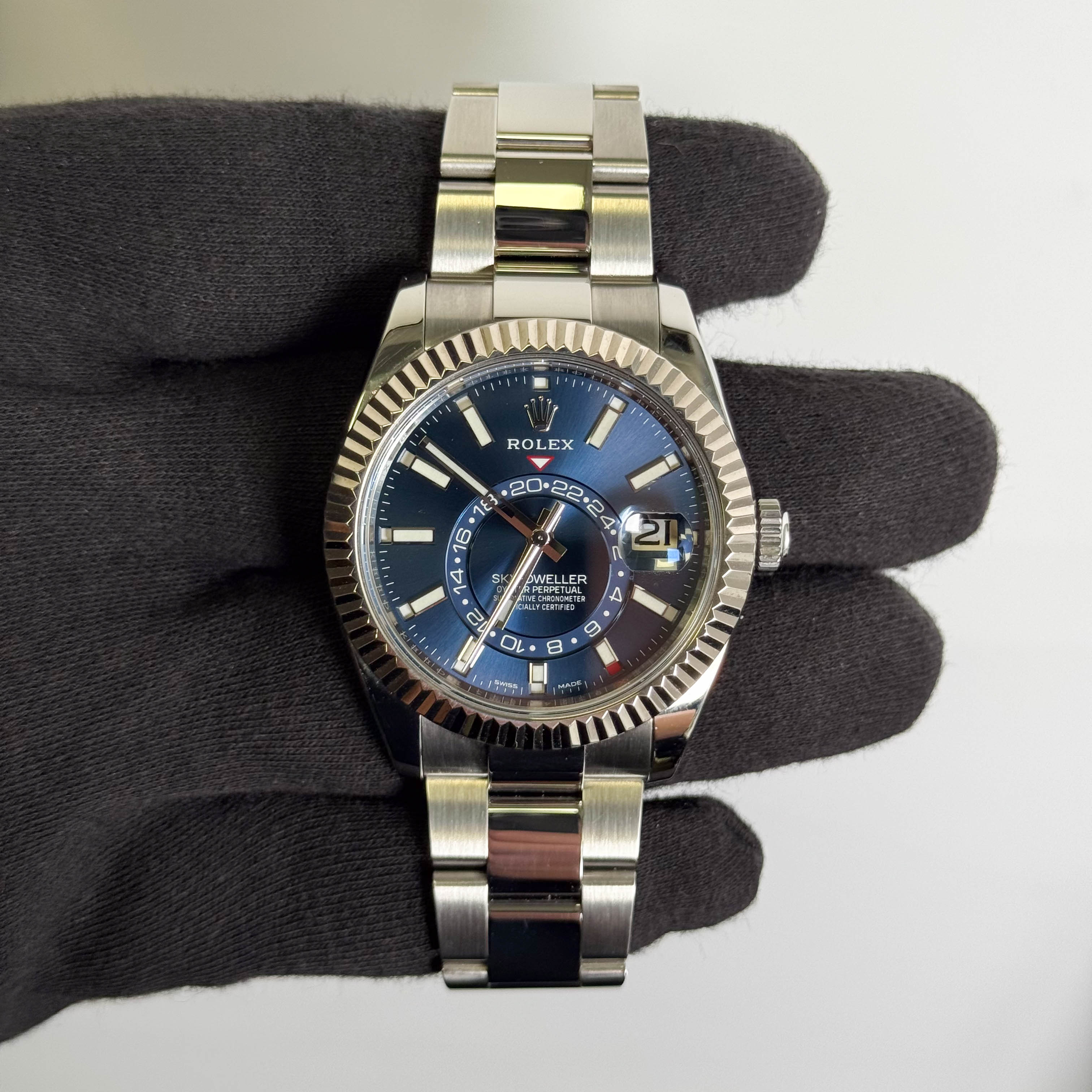 Rolex Sky-Dweller 42 mm Blue Dial Watch Ref# 326934 - Happy Jewelers Fine Jewelry Lifetime Warranty