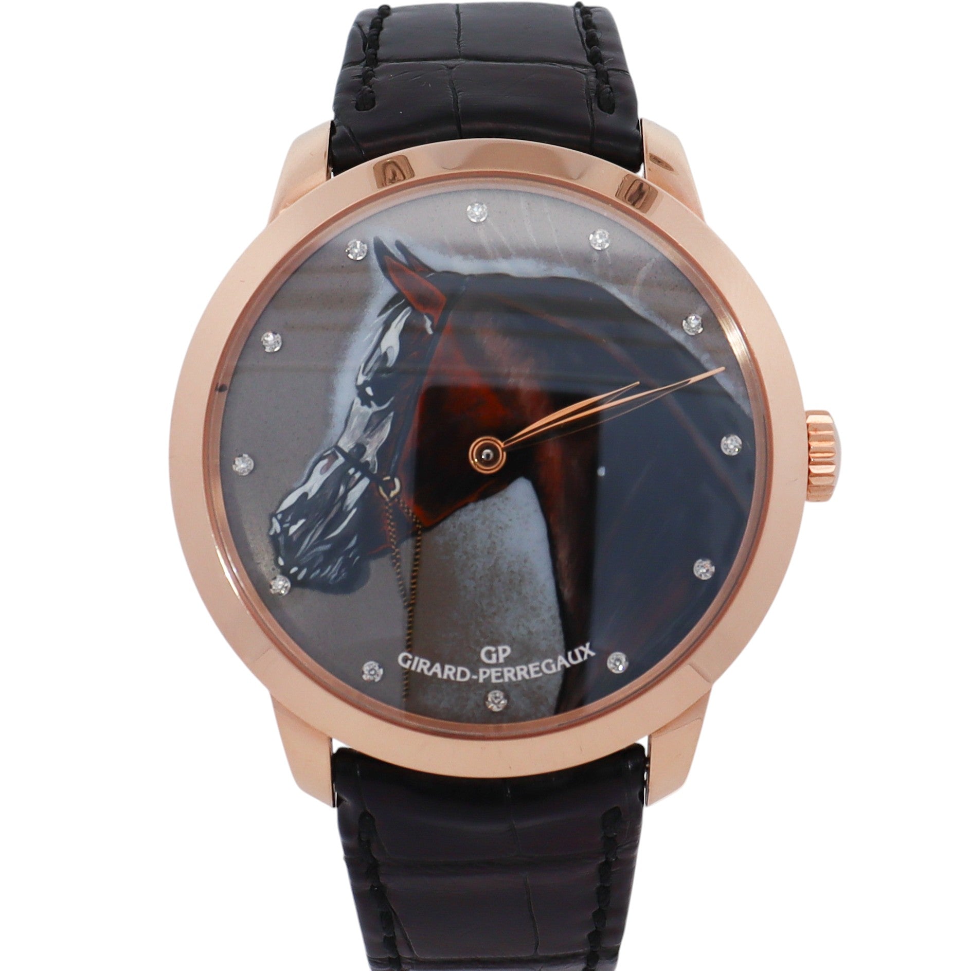 Girard Perregaux 1966 The Map 40mm Horse Dial Watch Ref# 49534 - Happy Jewelers Fine Jewelry Lifetime Warranty