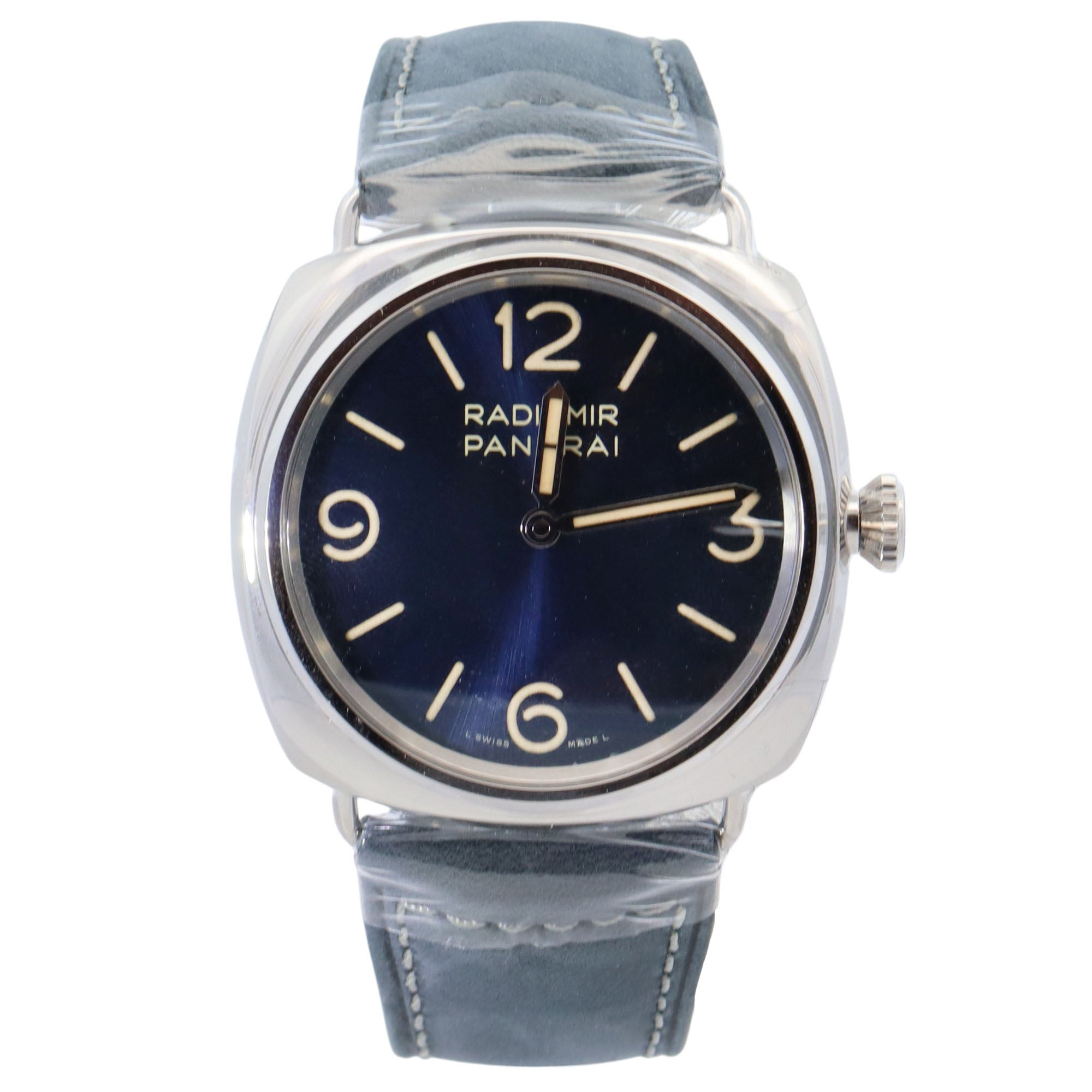 Panerai Radiomir 45mm Blue Dial Watch Ref# PAM01383 - Happy Jewelers Fine Jewelry Lifetime Warranty