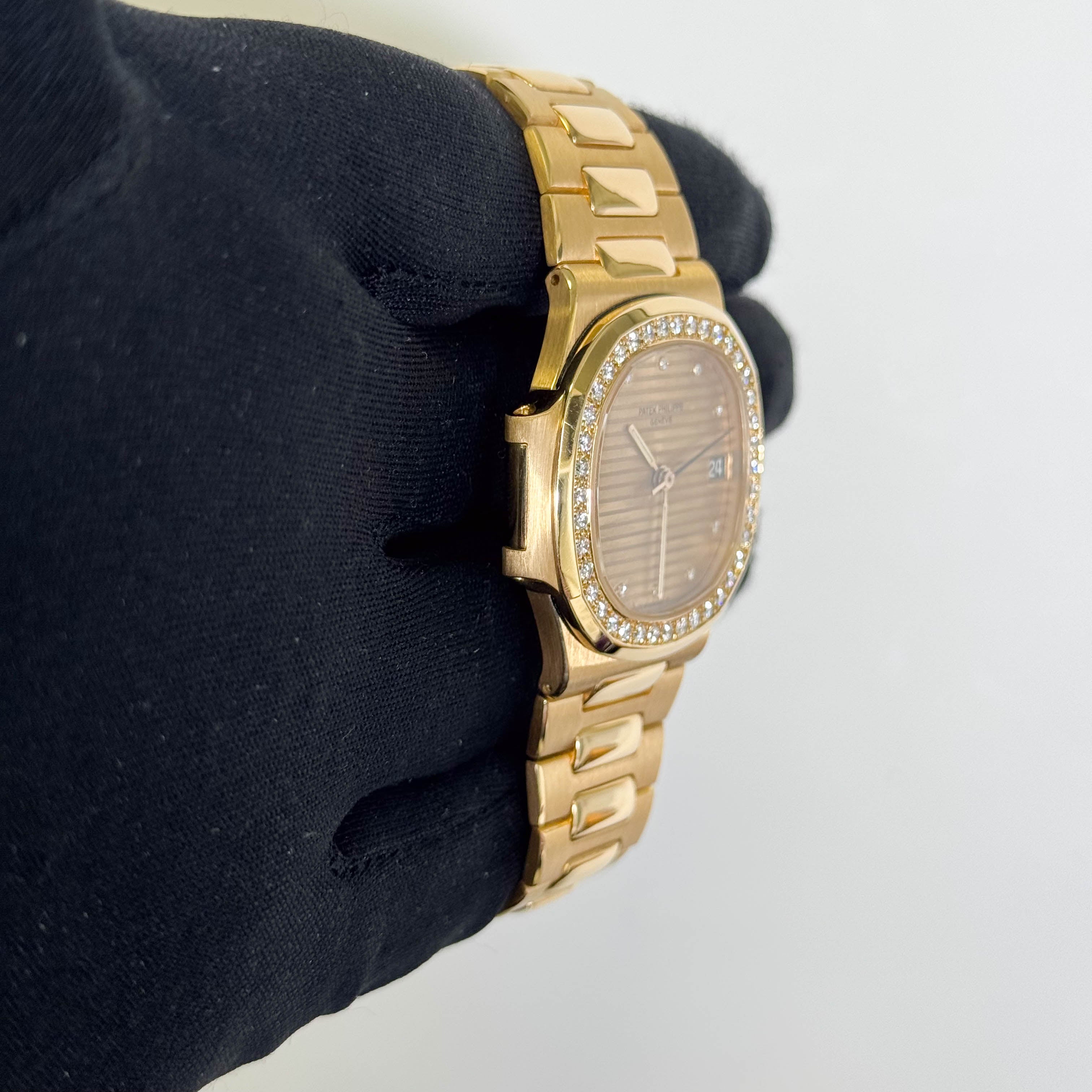 Patek Philippe Nautilus 38mm Champagne Dial Watch Ref# 3800/003J - Happy Jewelers Fine Jewelry Lifetime Warranty