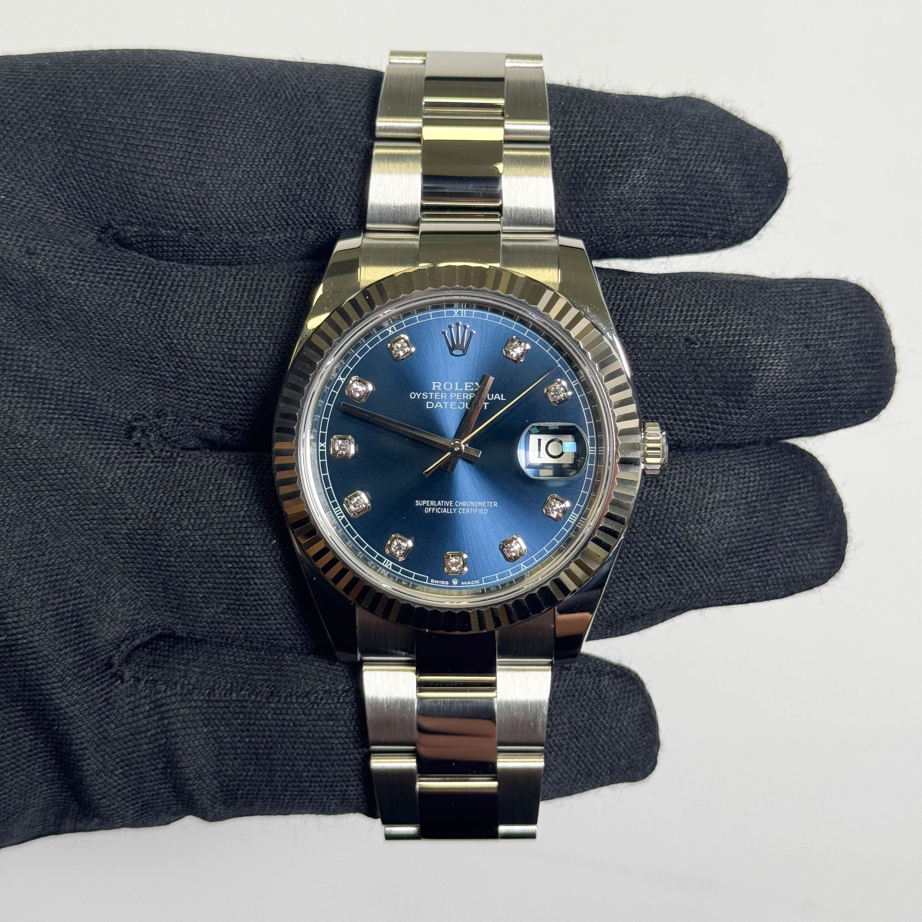 Rolex Datejust 41mm Blue Dial Watch Ref# 126334 - Happy Jewelers Fine Jewelry Lifetime Warranty