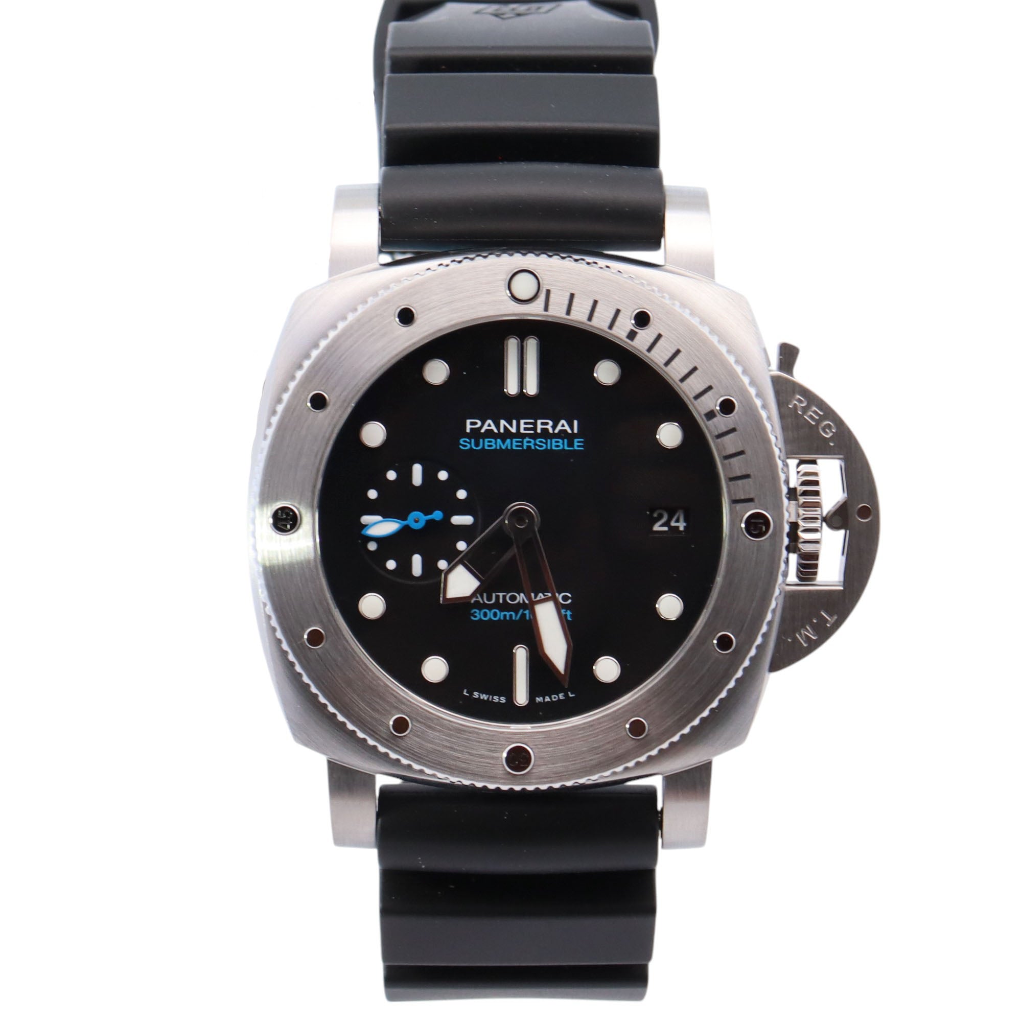 Panerai Submersible 42mm Black Dial Watch Ref# PAM02973 - Happy Jewelers Fine Jewelry Lifetime Warranty