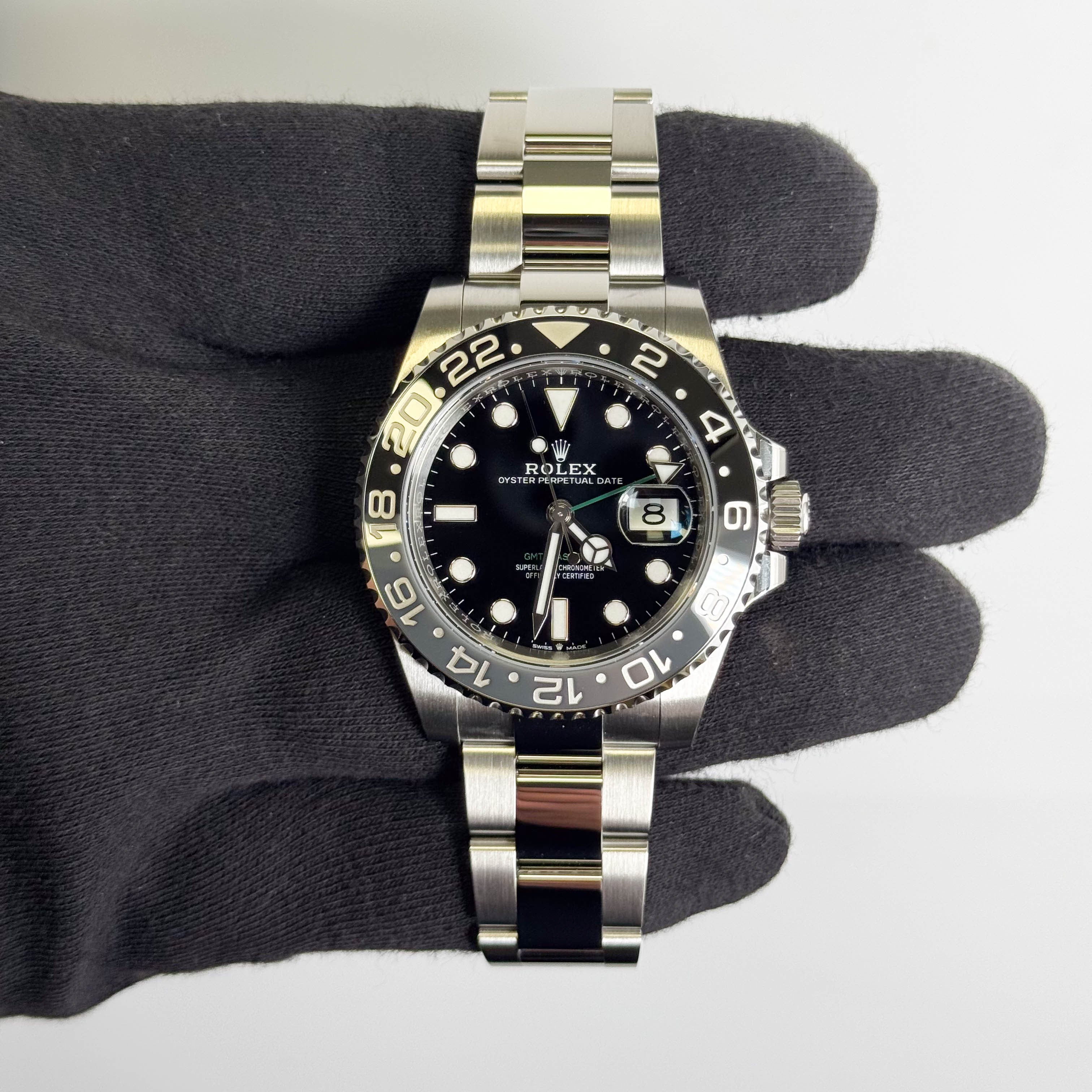 Rolex GMT-Master II 40mm Black Dial Watch Ref# 126710GRNR