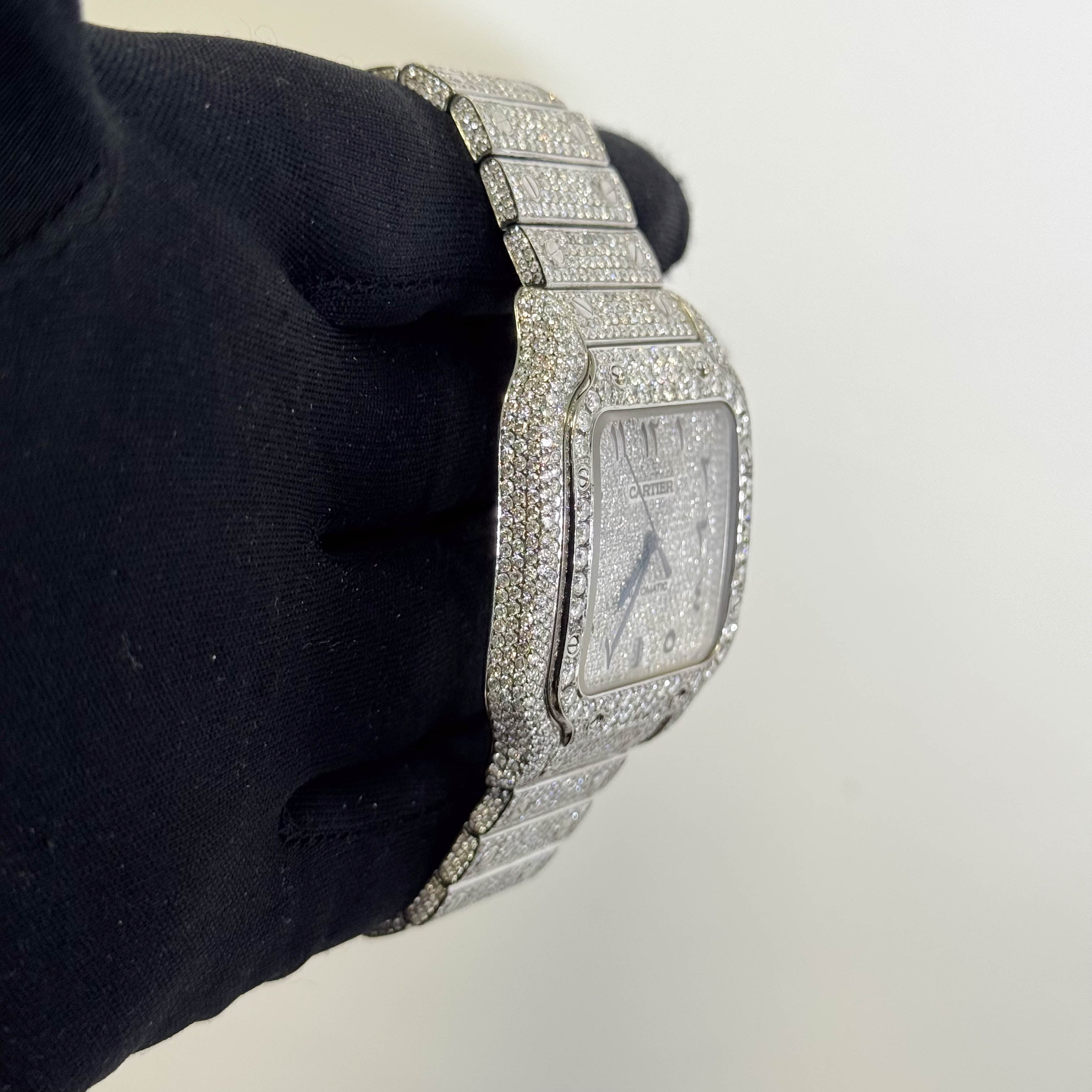 Cartier Santos 40mm Pave Dial Watch Ref# WSSA0018 - Happy Jewelers Fine Jewelry Lifetime Warranty