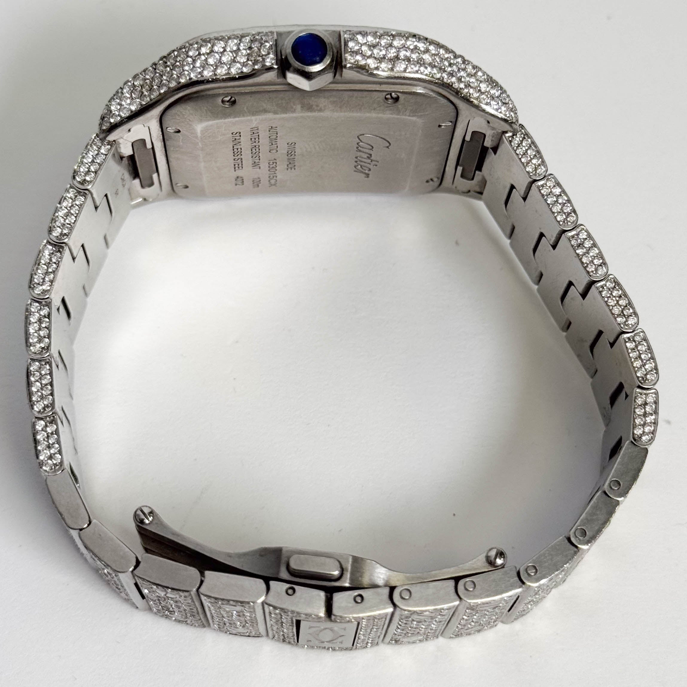 Cartier Santos 40mm Pave Dial Watch Ref# WSSA0018 - Happy Jewelers Fine Jewelry Lifetime Warranty