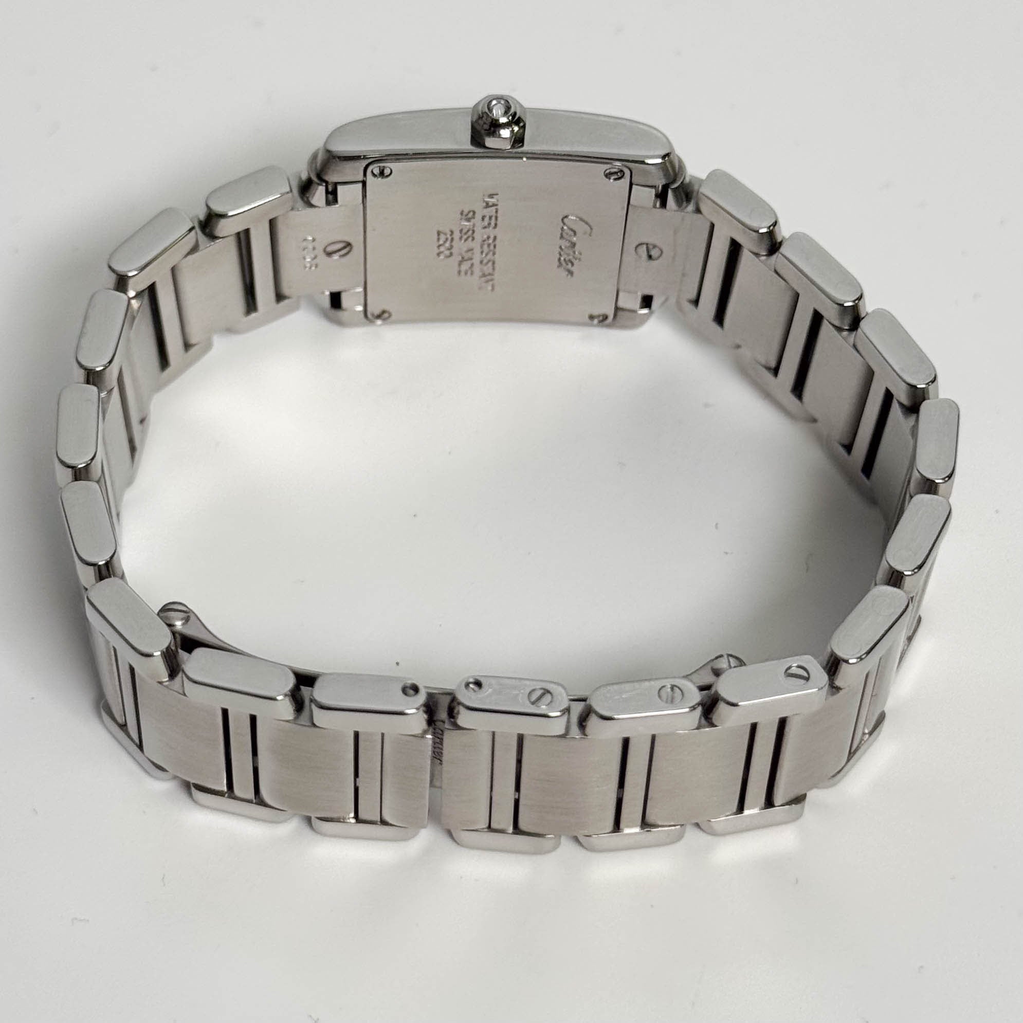 Cartier Tank Stainless Steel 20mm Ivory Dial Watch Ref# W51008Q3 - Happy Jewelers Fine Jewelry Lifetime Warranty