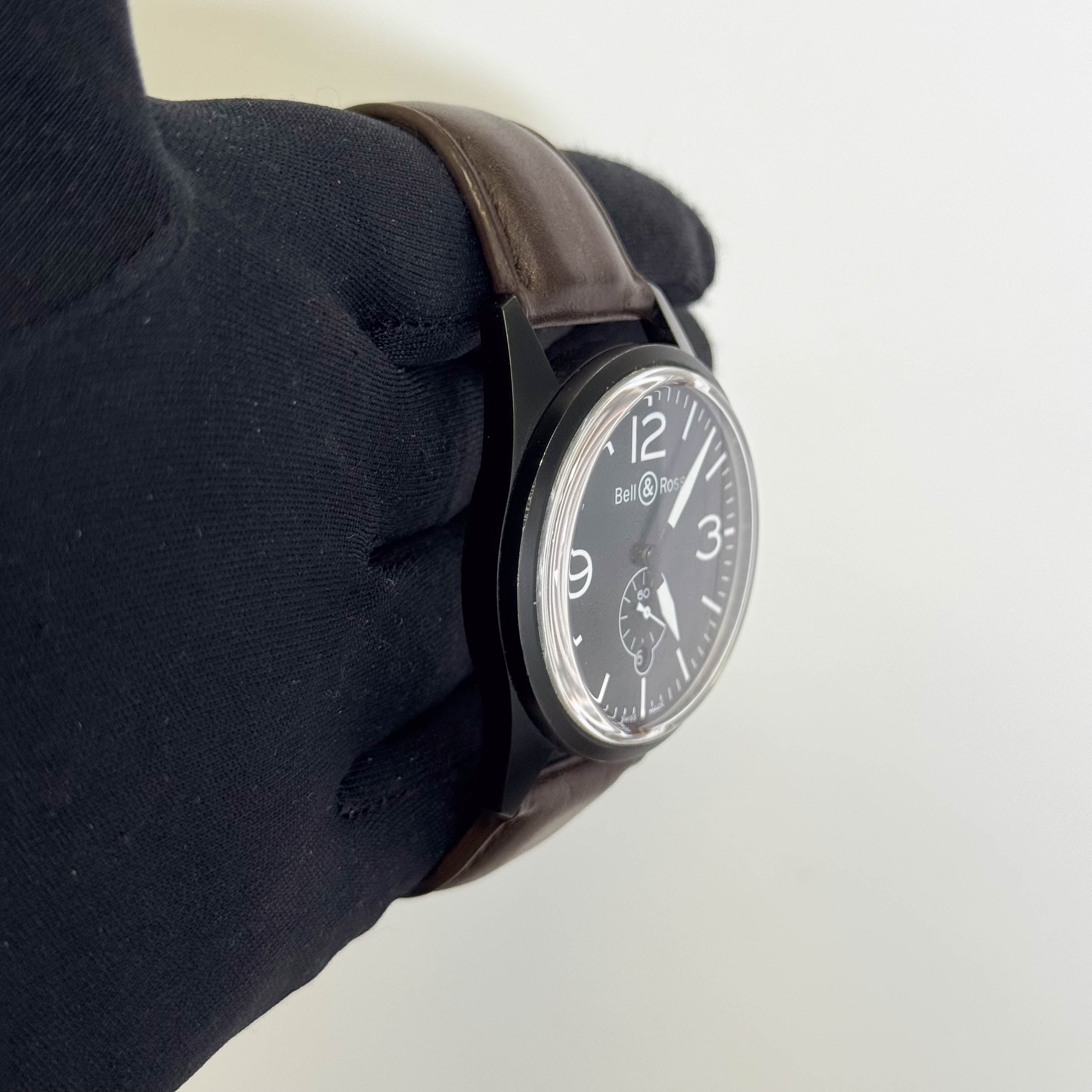 Bell & Ross Vintage 41mm Black Dial Watch Ref# BRV123 - Happy Jewelers Fine Jewelry Lifetime Warranty