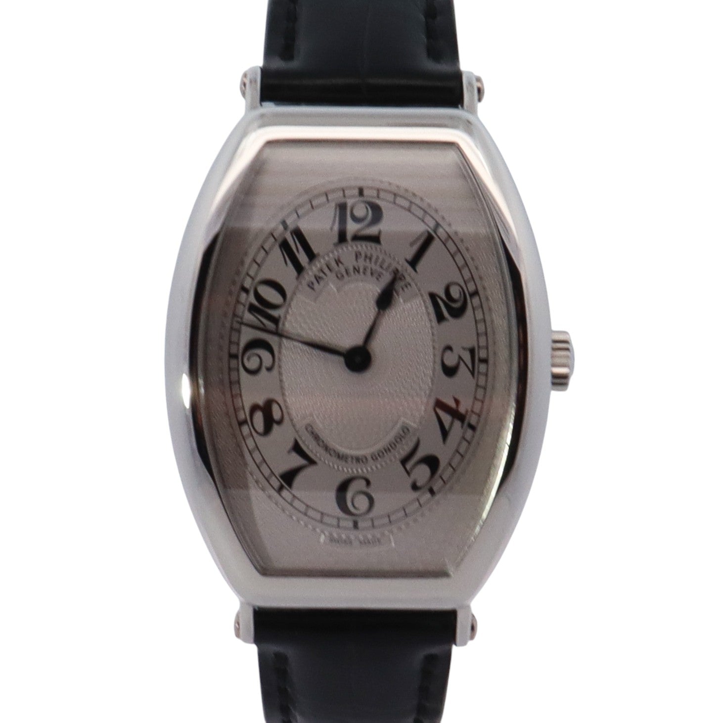 Patek Philippe Gondolo 5098 32mm Silver Dial Watch Ref# 5098P-001 - Happy Jewelers Fine Jewelry Lifetime Warranty