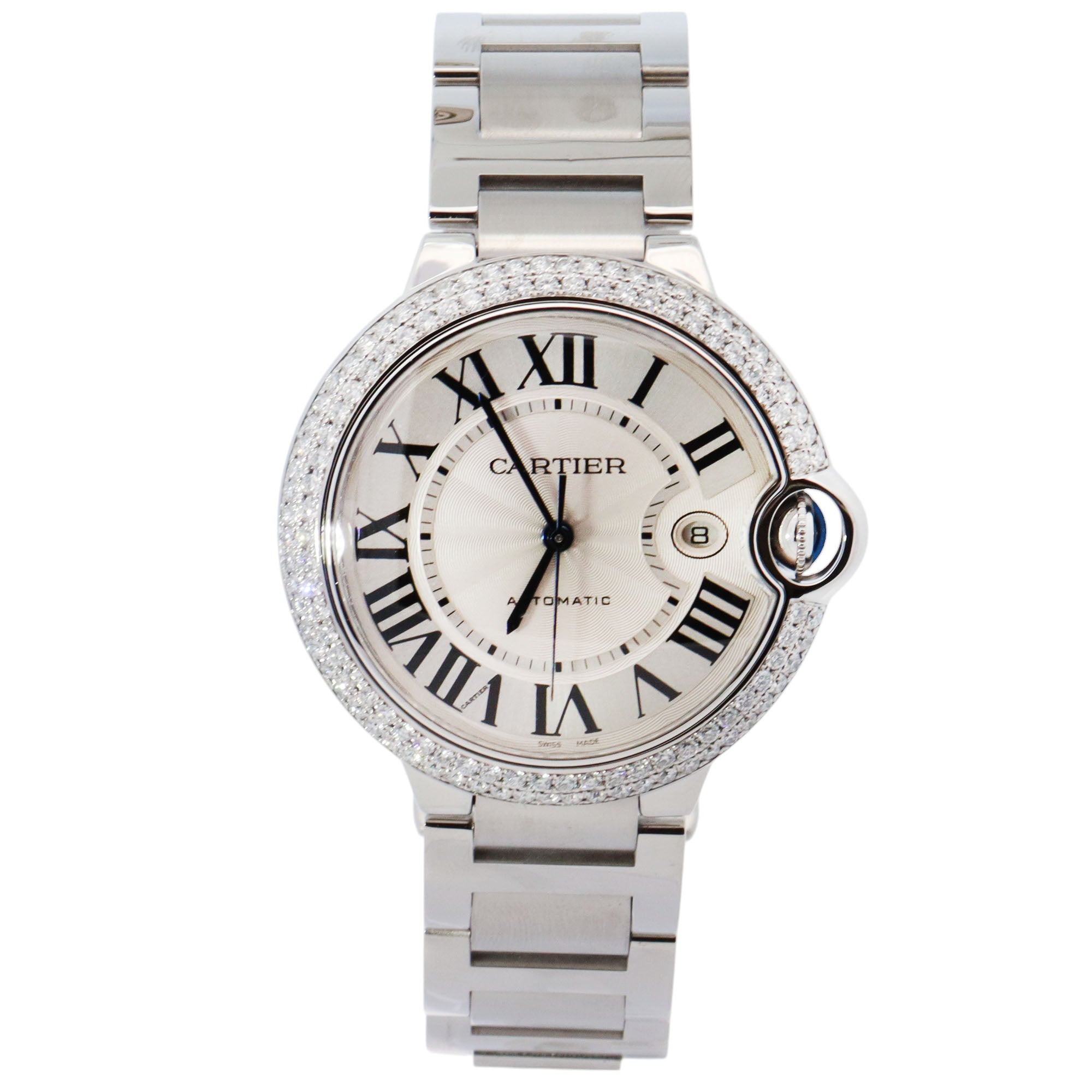 Cartier Ballon Bleu 42mm Silver Dial Watch Ref# 3765 - Happy Jewelers Fine Jewelry Lifetime Warranty
