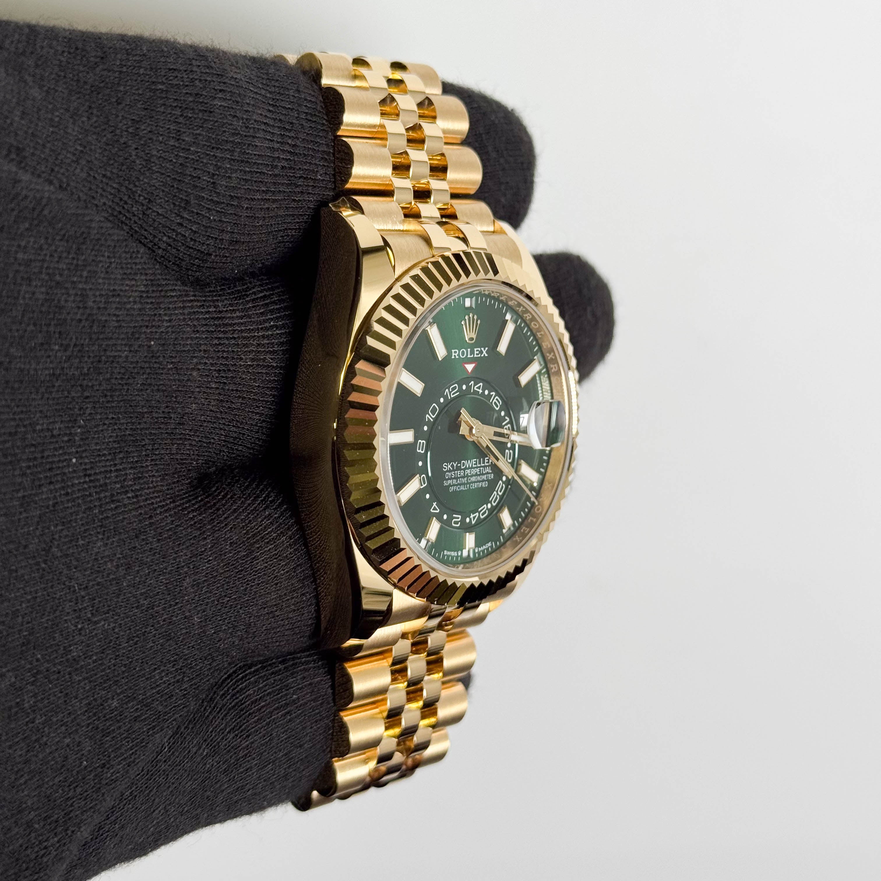 Rolex Sky-Dweller 42mm Green Dial Watch Ref# 336938