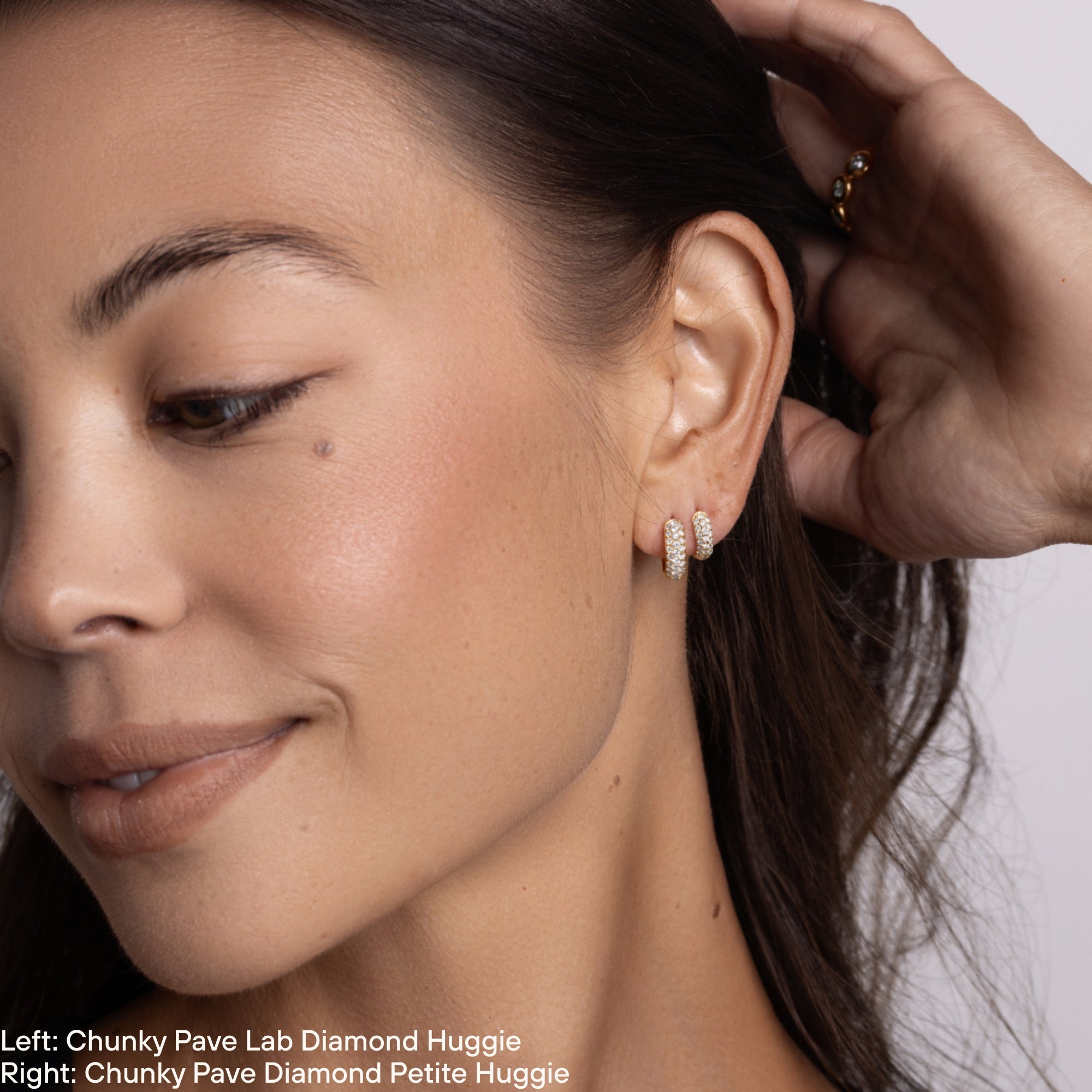 Chunky Pave Lab Diamond Huggie - Happy Jewelers Fine Jewelry Lifetime Warranty