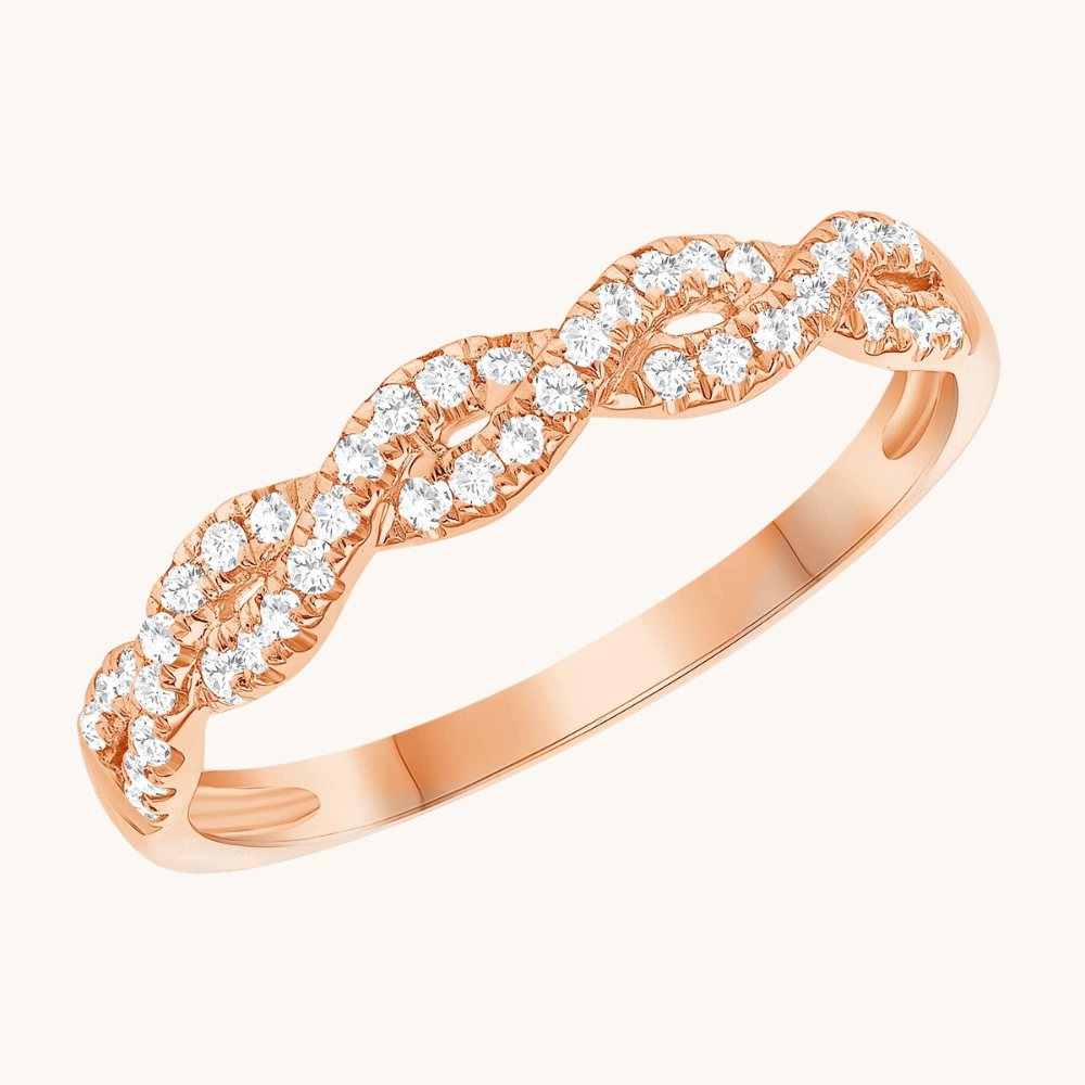 Infinity Diamond Half Way Band - Happy Jewelers Fine Jewelry Lifetime Warranty