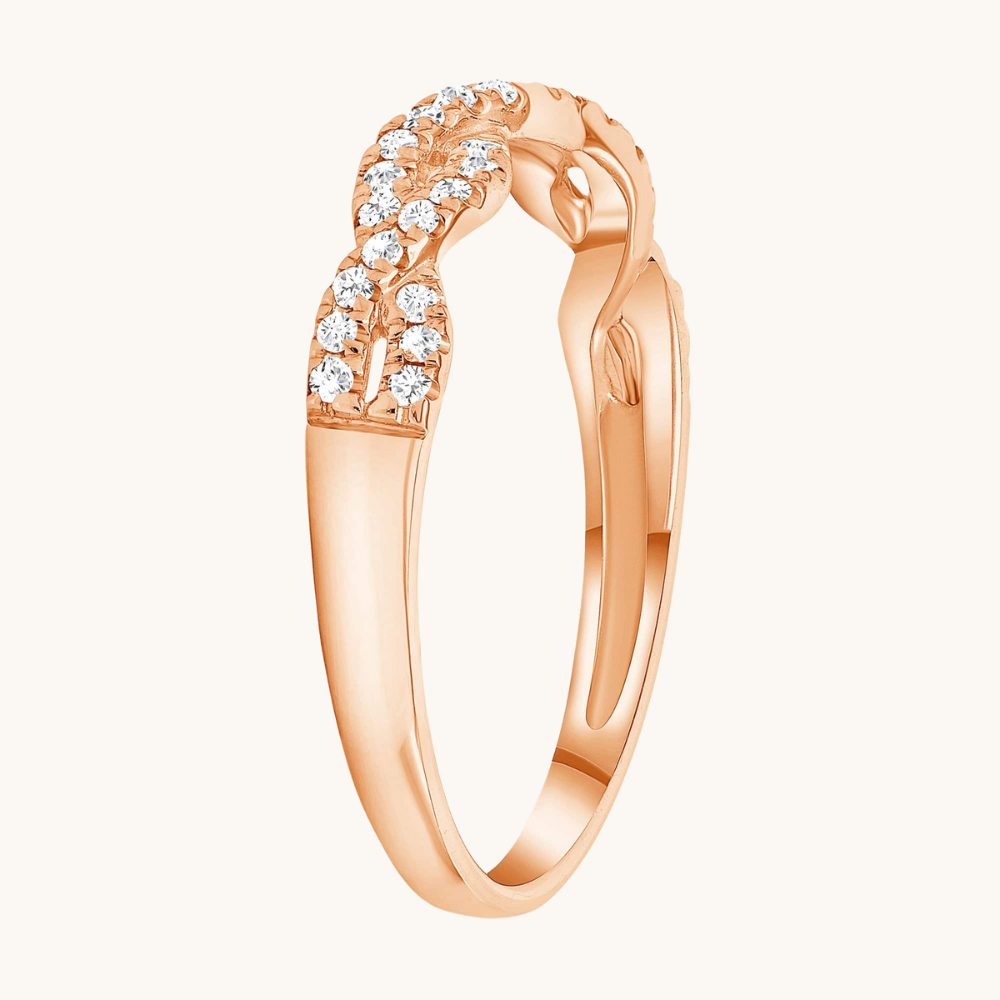 Infinity Diamond Half Way Band - Happy Jewelers Fine Jewelry Lifetime Warranty