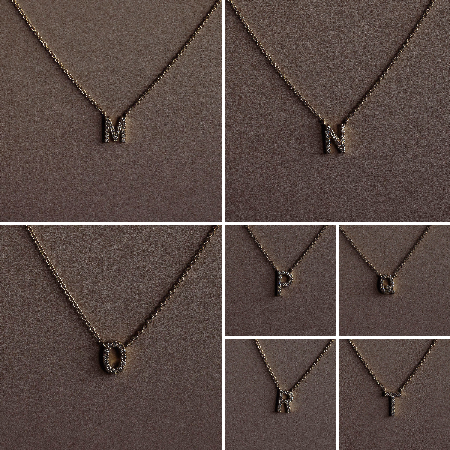 Small Diamond Initial Necklace - Happy Jewelers Fine Jewelry Lifetime Warranty