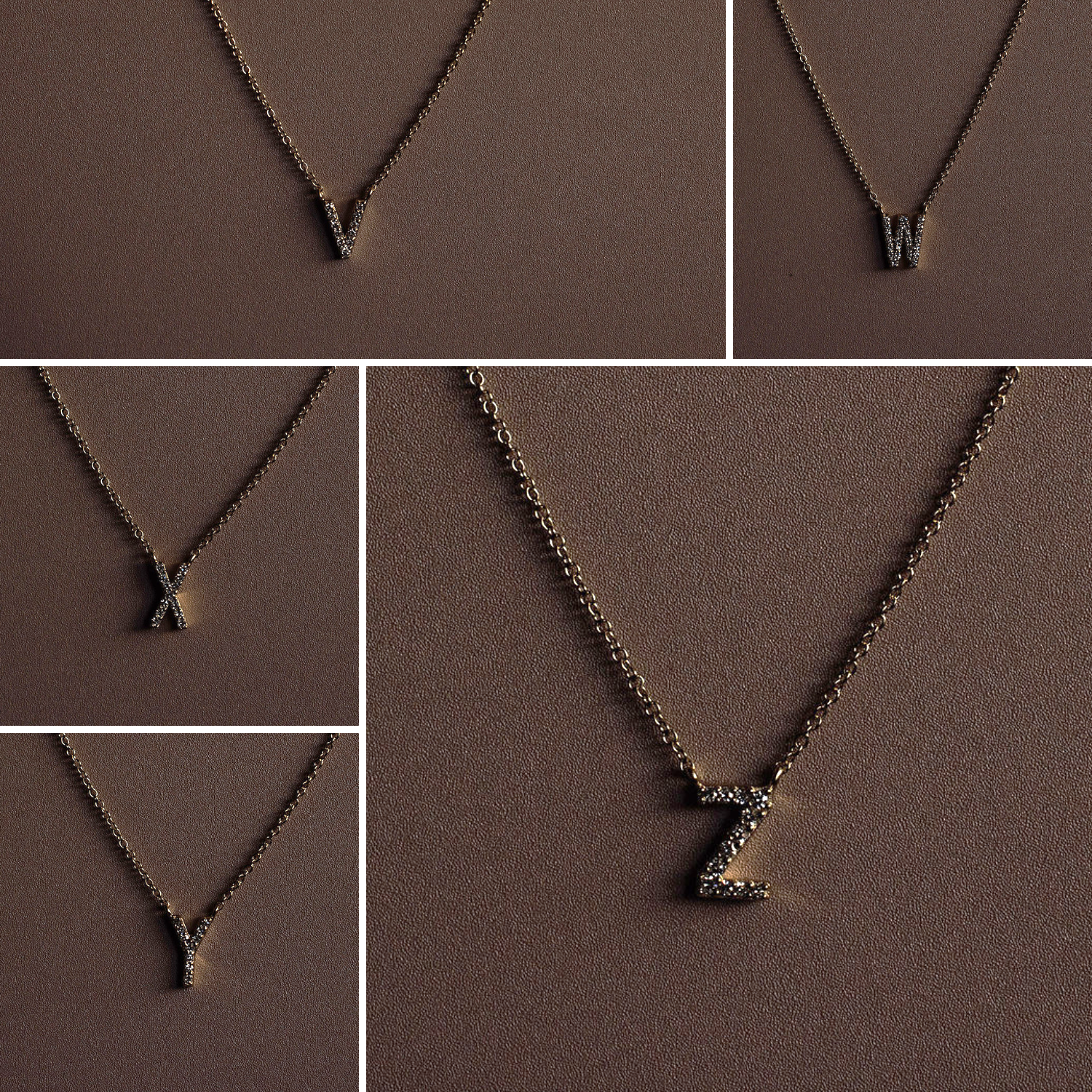Small Diamond Initial Necklace - Happy Jewelers Fine Jewelry Lifetime Warranty