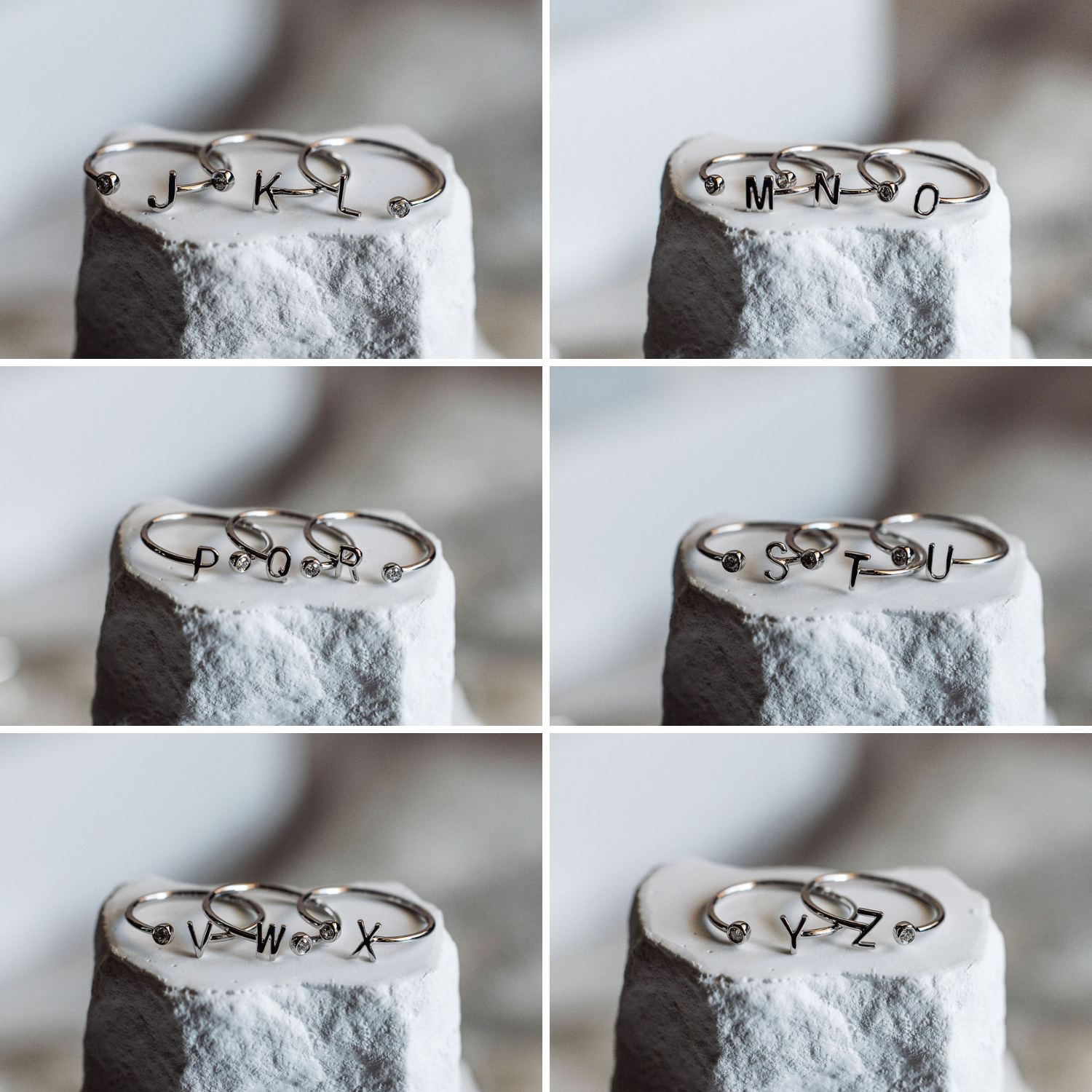 Diamond Initial Ring - Happy Jewelers Fine Jewelry Lifetime Warranty