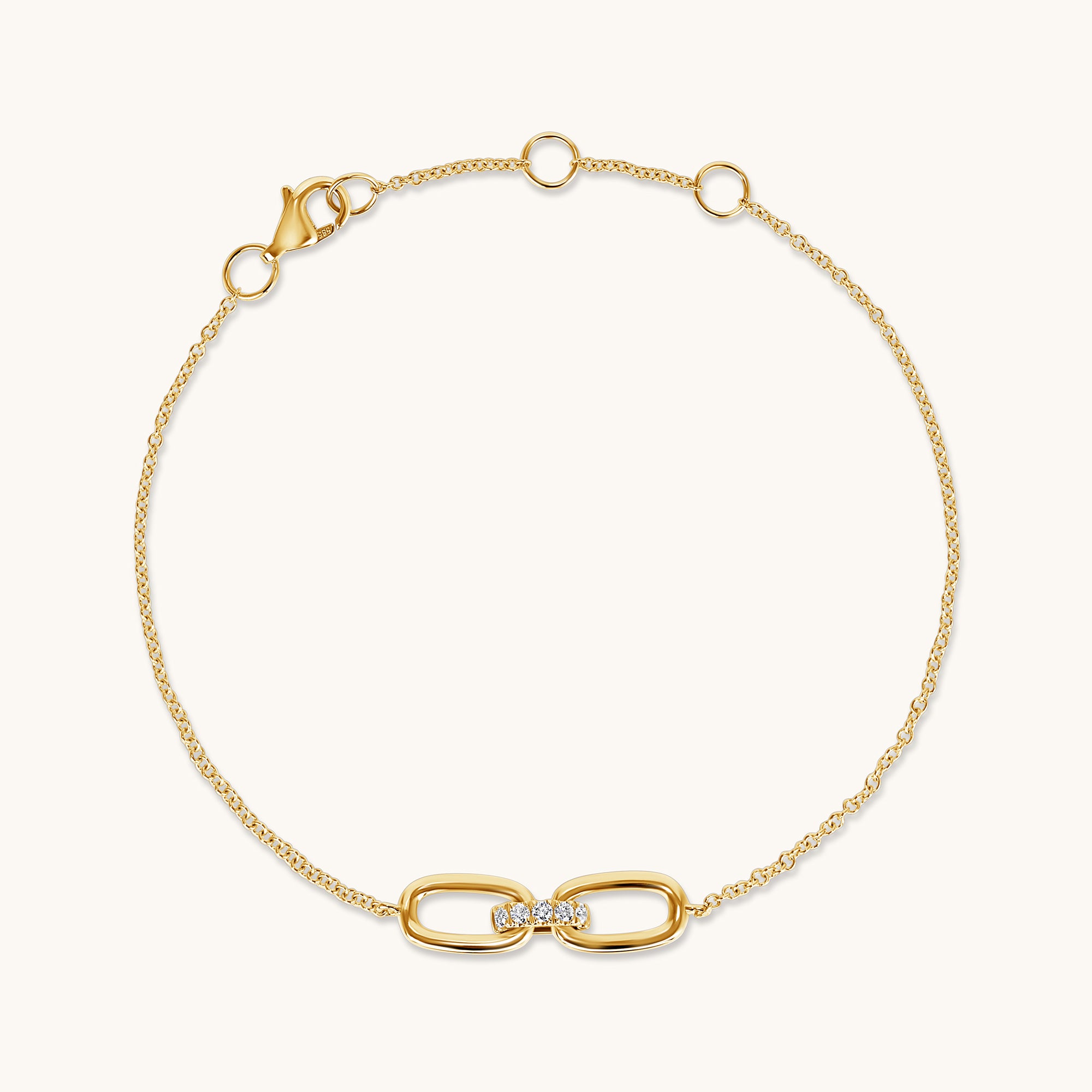 Interlocked Dainty Pave Diamond Bracelet - Happy Jewelers Fine Jewelry Lifetime Warranty