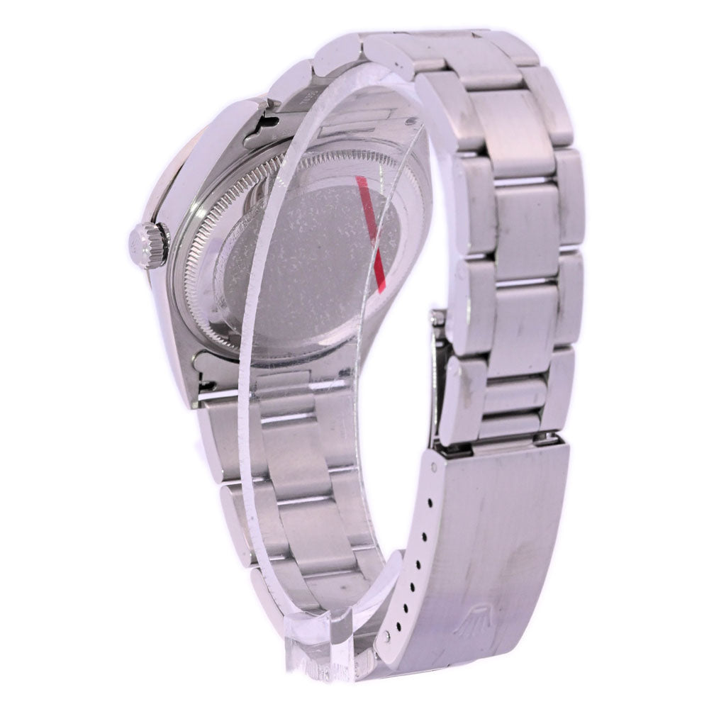 Rolex Air King Stainless Steel 34mm Custom White MOP Diamond Dial Watch Reference #: 14000 - Happy Jewelers Fine Jewelry Lifetime Warranty