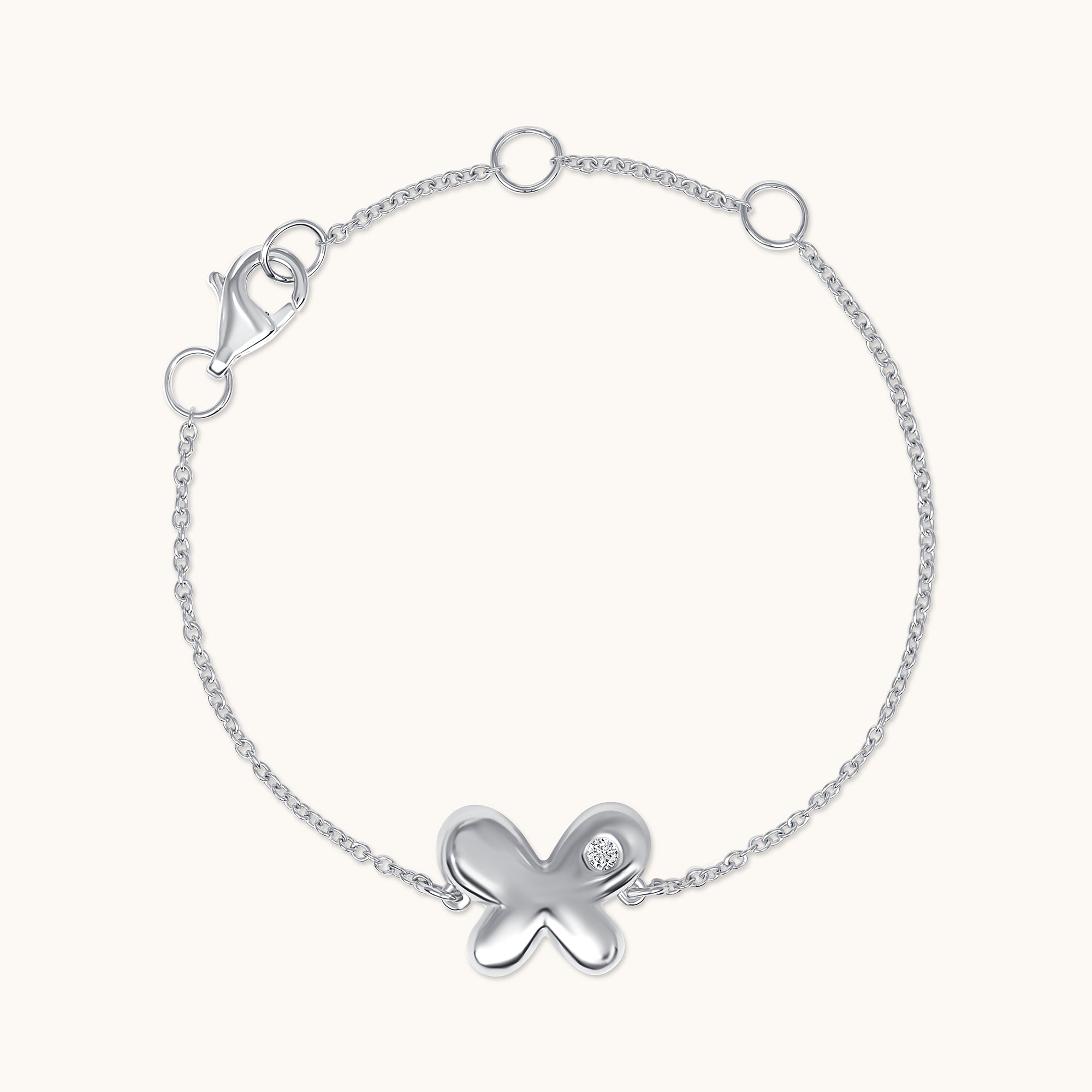 Kid's Bezzle Diamond Bubble Butterfly Bracelet - Happy Jewelers Fine Jewelry Lifetime Warranty