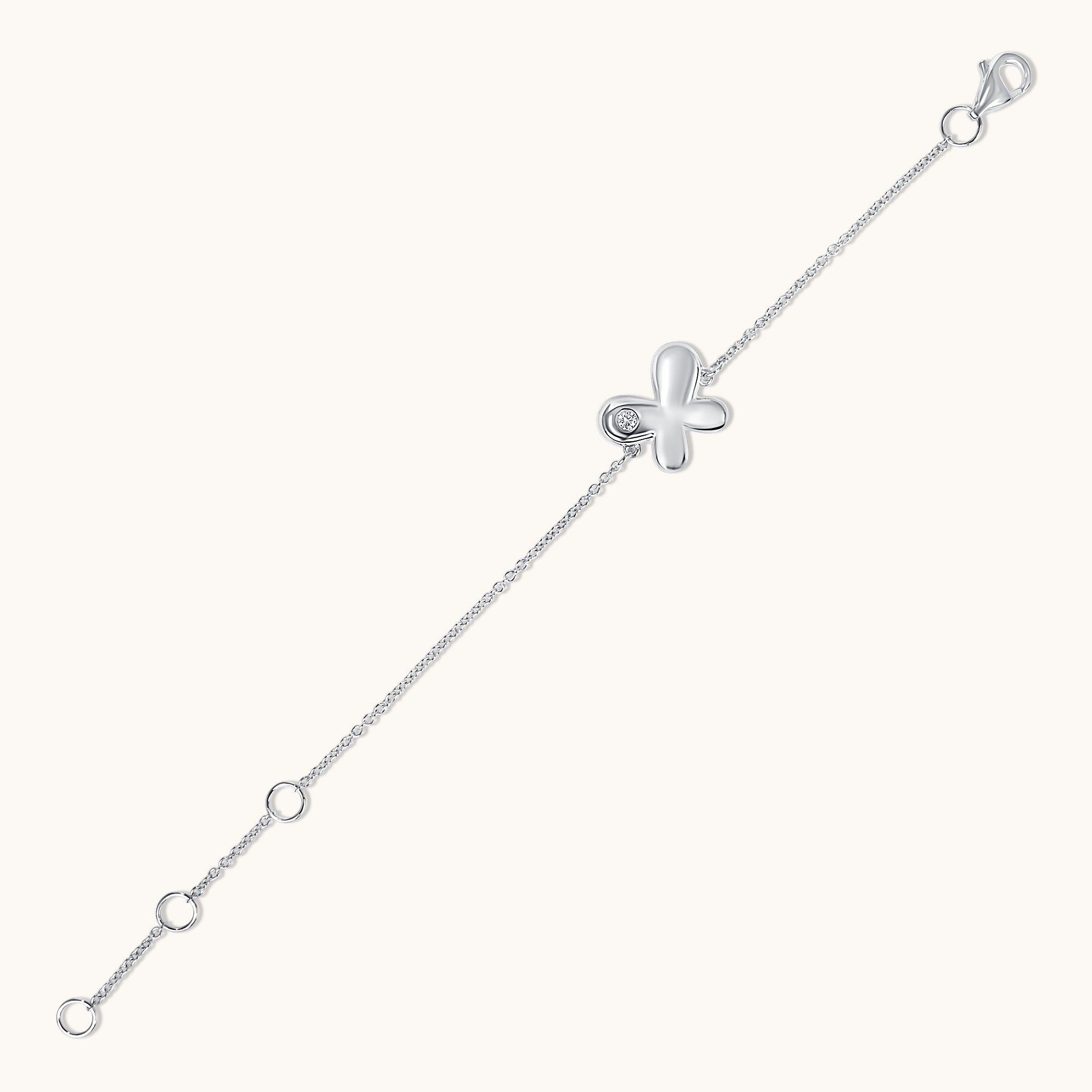 Kid's Bezzle Diamond Bubble Butterfly Bracelet - Happy Jewelers Fine Jewelry Lifetime Warranty