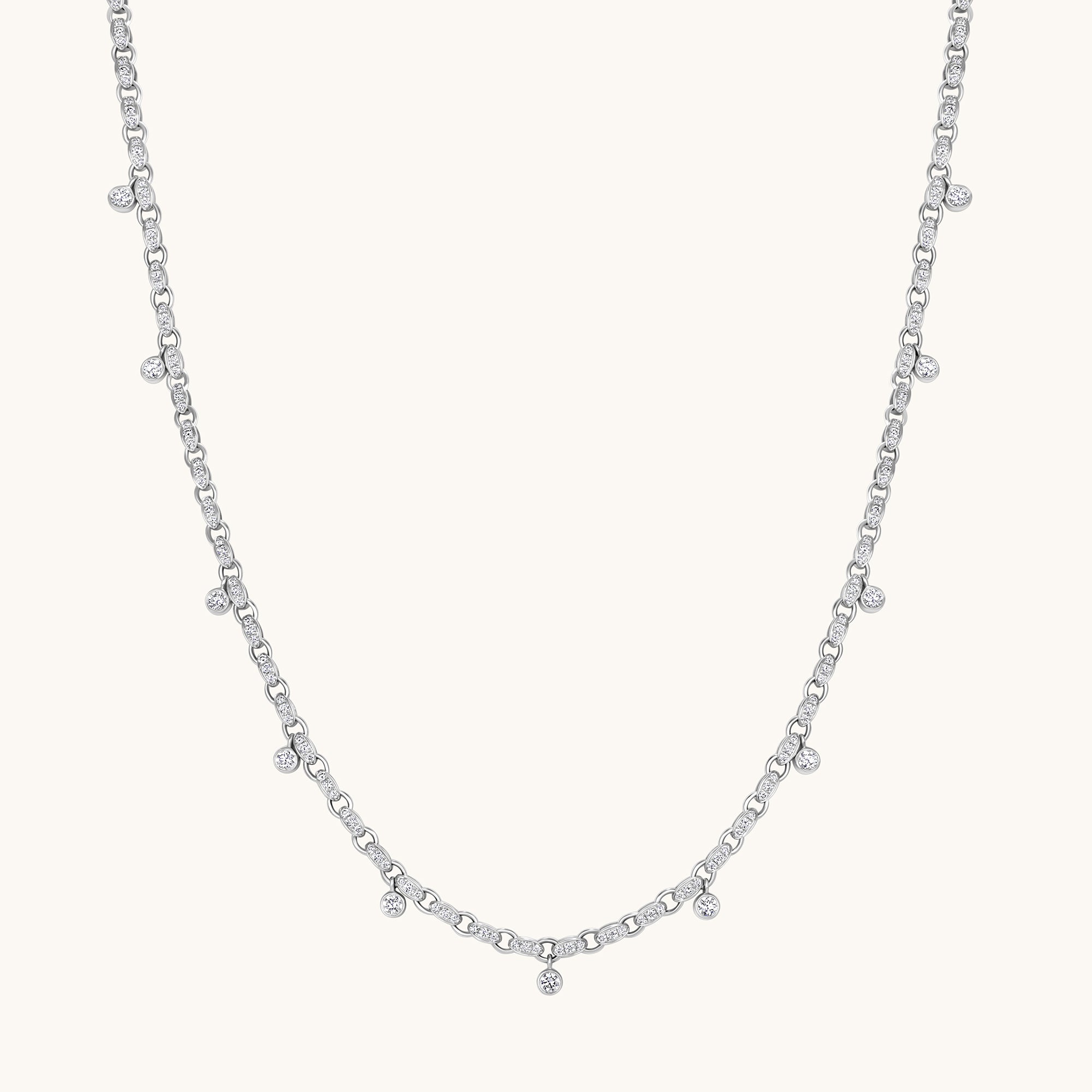 Lab Diamond Bezel Charm Necklace - Happy Jewelers Fine Jewelry Lifetime Warranty