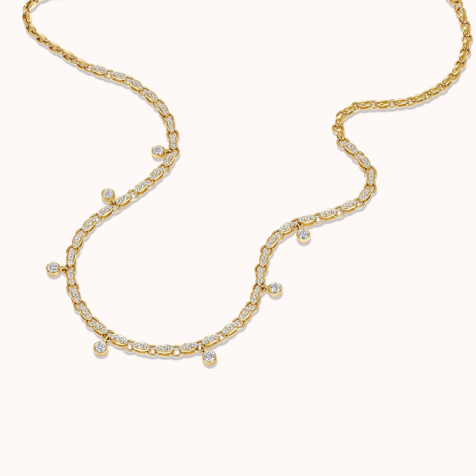 Lab Diamond Bezel Charm Necklace - Happy Jewelers Fine Jewelry Lifetime Warranty