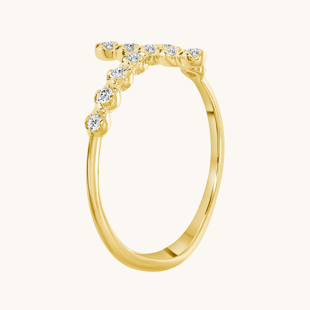 Large Diamond Bubble Cross Ring - Happy Jewelers Fine Jewelry Lifetime Warranty