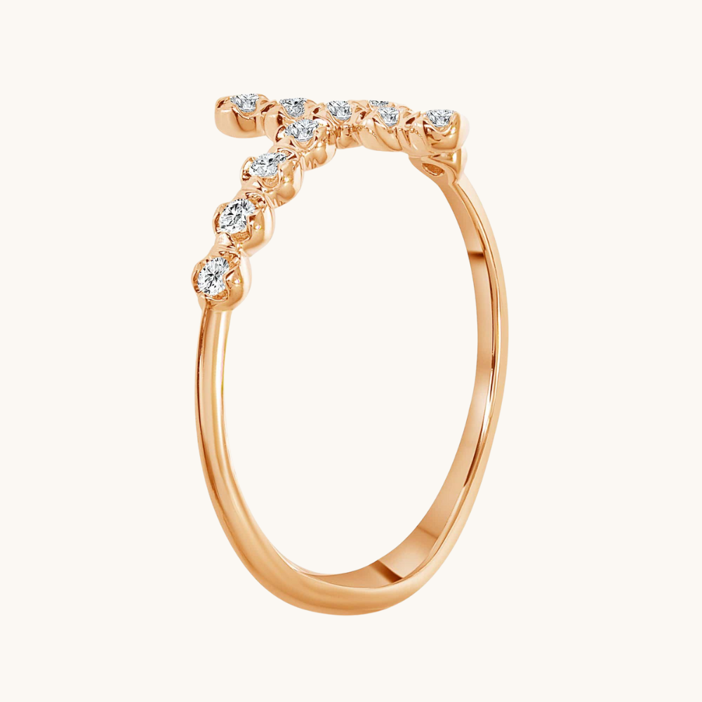 Large Diamond Bubble Cross Ring - Happy Jewelers Fine Jewelry Lifetime Warranty