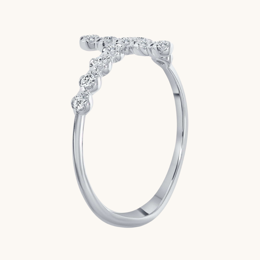 Large Diamond Bubble Cross Ring - Happy Jewelers Fine Jewelry Lifetime Warranty