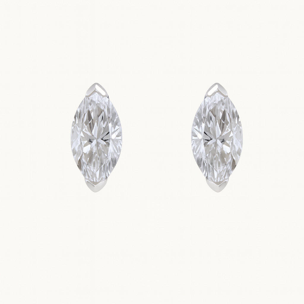 Marquise Lab Diamond Stud Earrings - Happy Jewelers Fine Jewelry Lifetime Warranty
