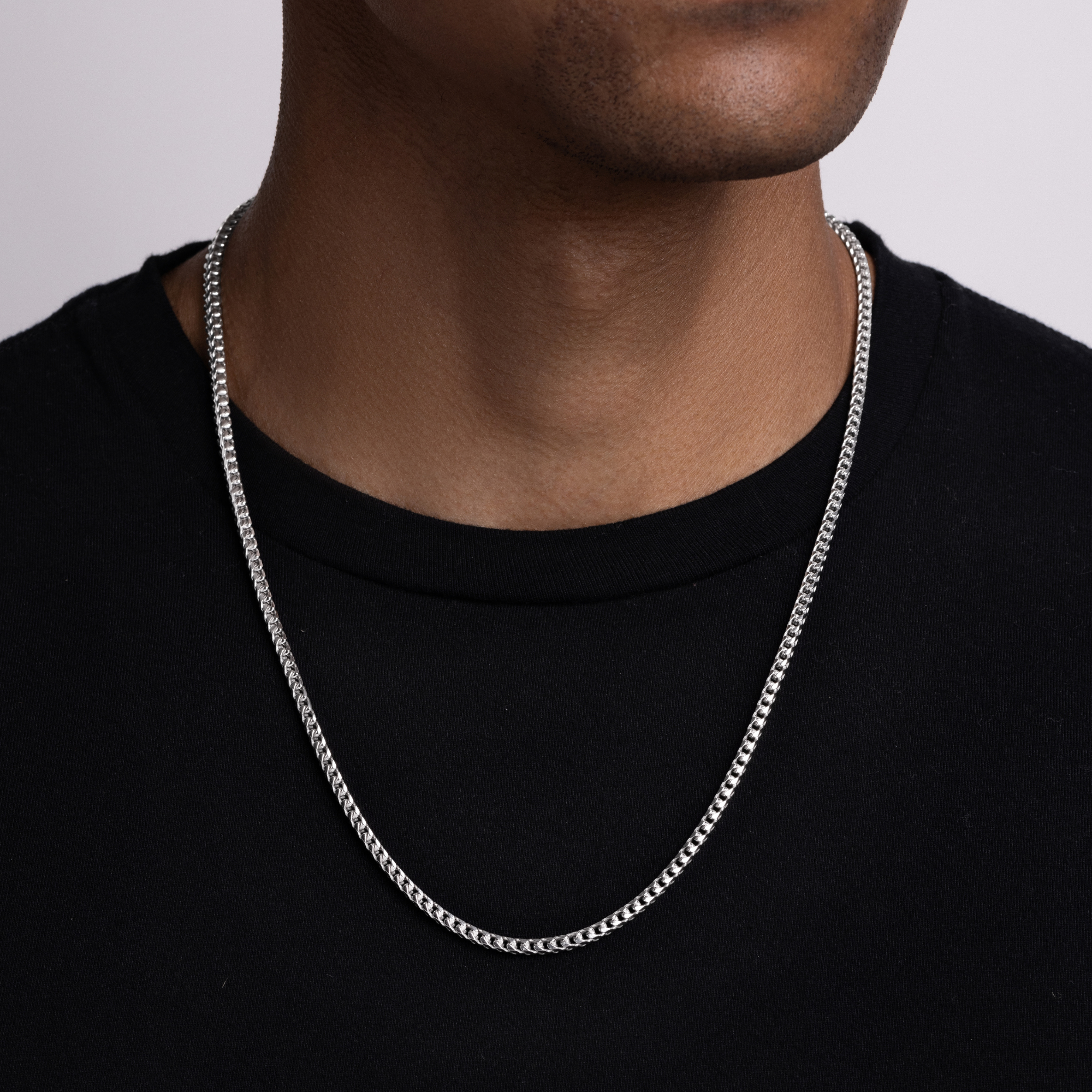 Men's Silver Franco Chain - Happy Jewelers Fine Jewelry Lifetime Warranty