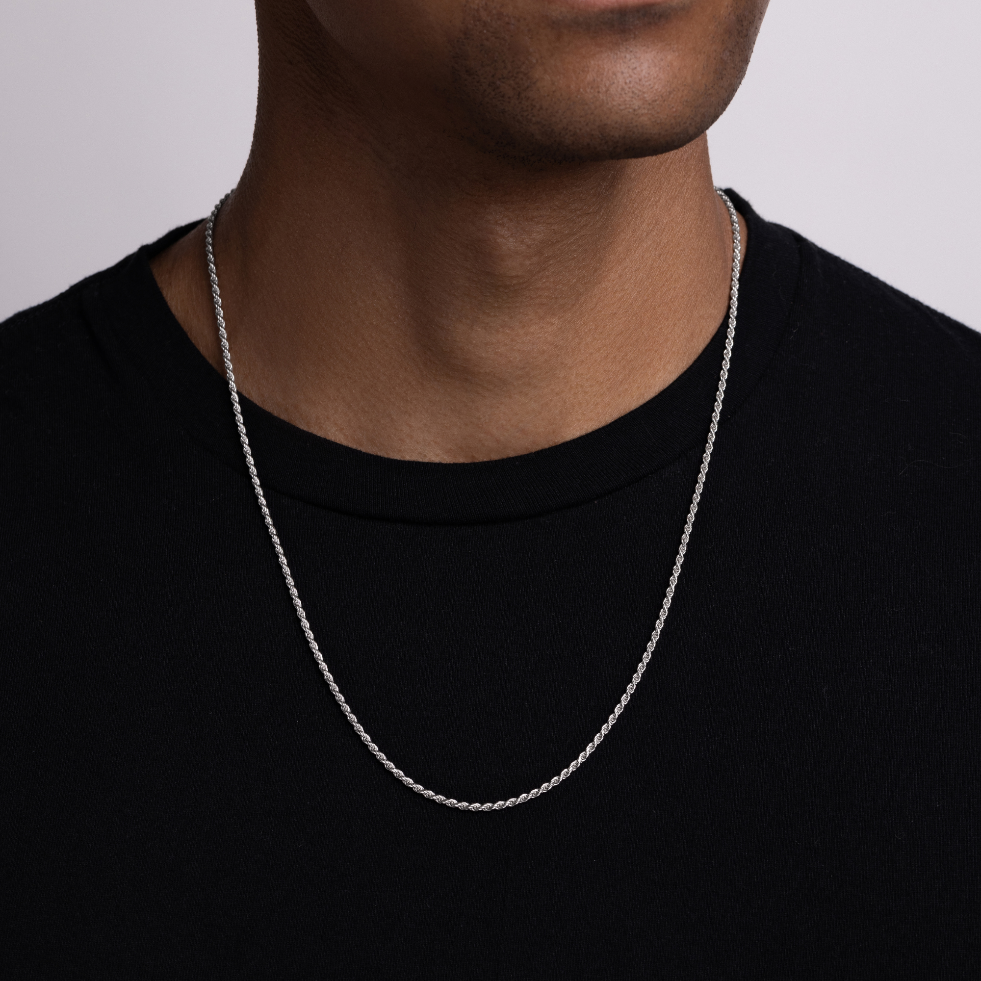 Men's Silver Rope Chain - Happy Jewelers Fine Jewelry Lifetime Warranty