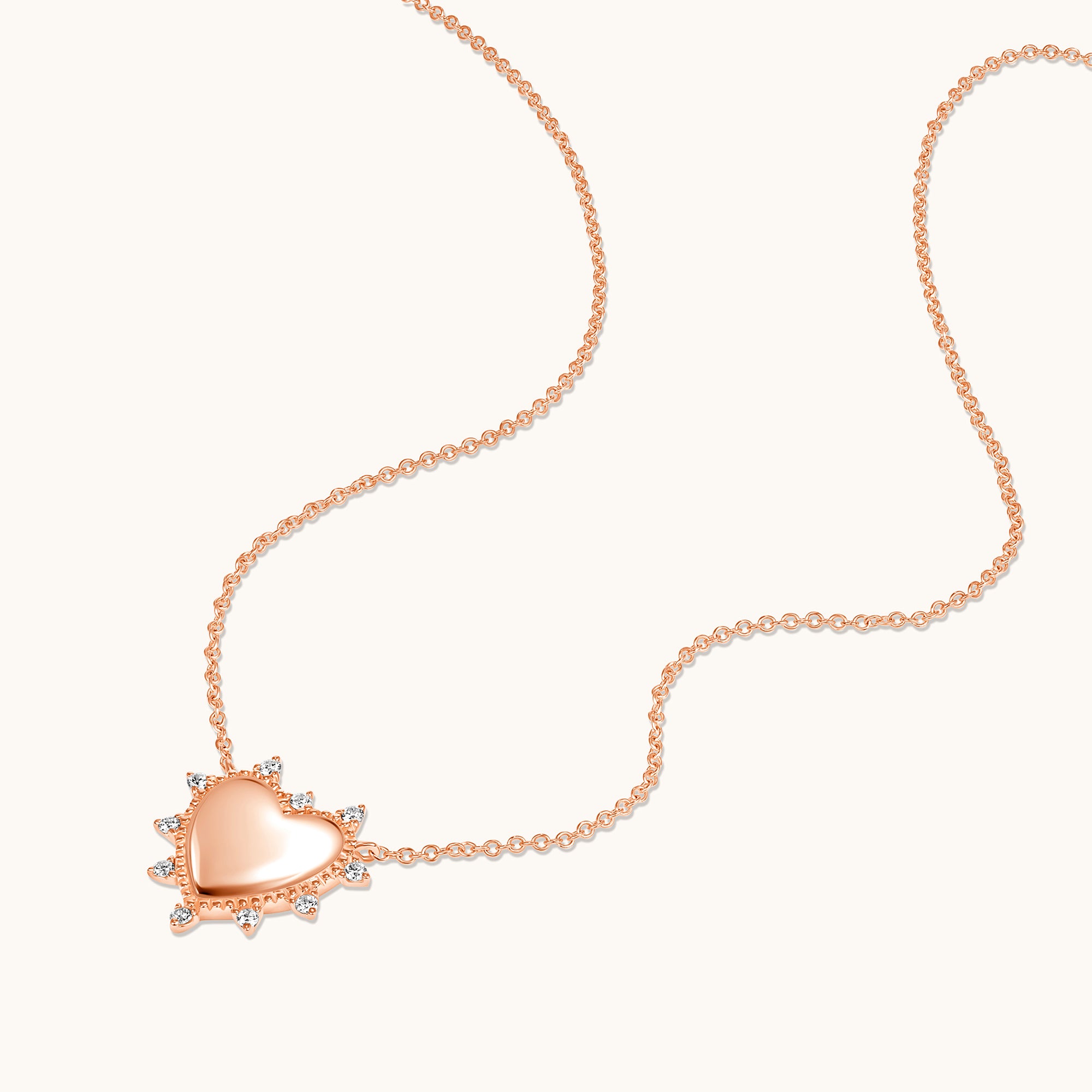 Milgrain Engravable Heart Pendant Necklace - Happy Jewelers Fine Jewelry Lifetime Warranty