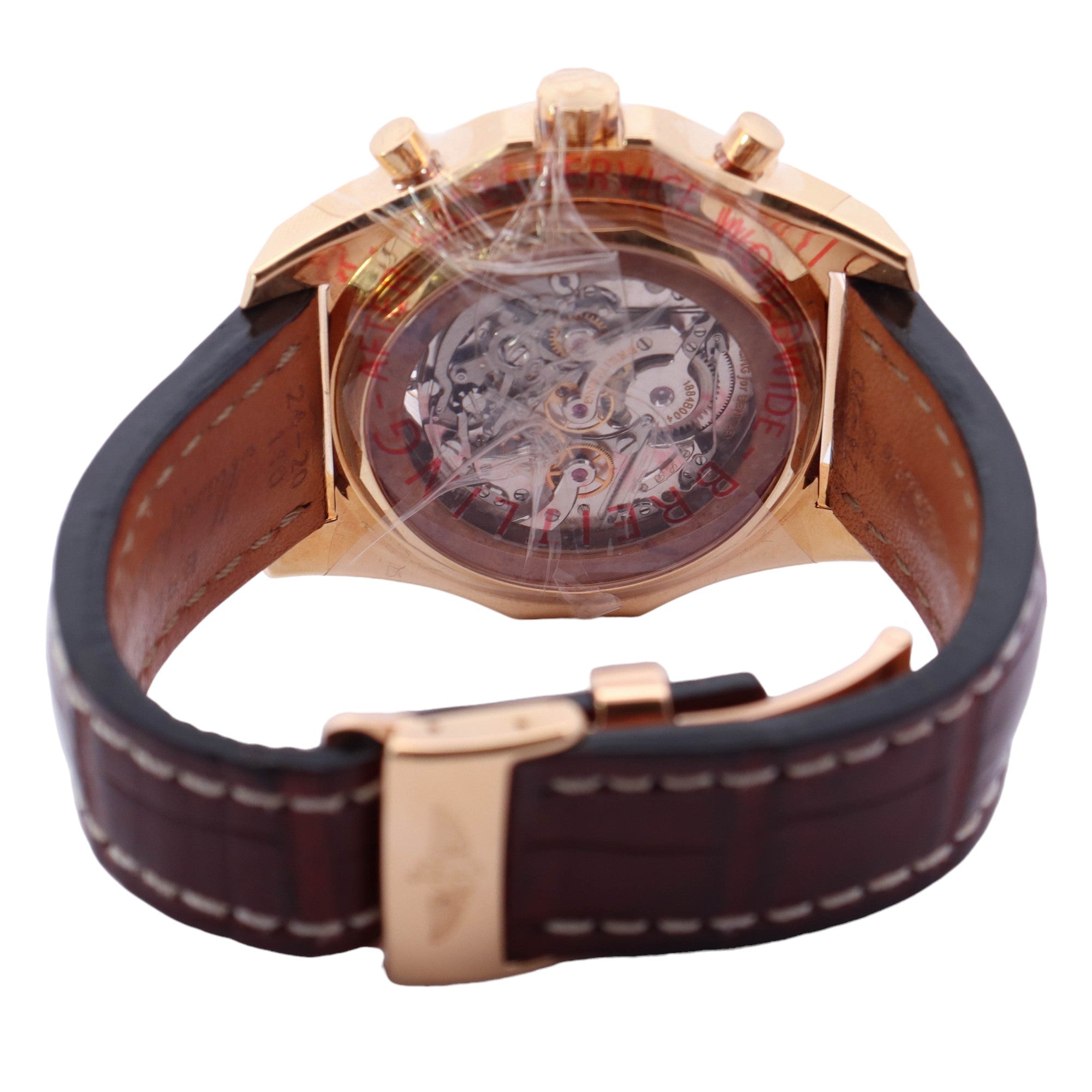 Breitling Mulliner Toubillon 46mm Yellow Gold Brown Tourbillon Dial Watch - Happy Jewelers Fine Jewelry Lifetime Warranty