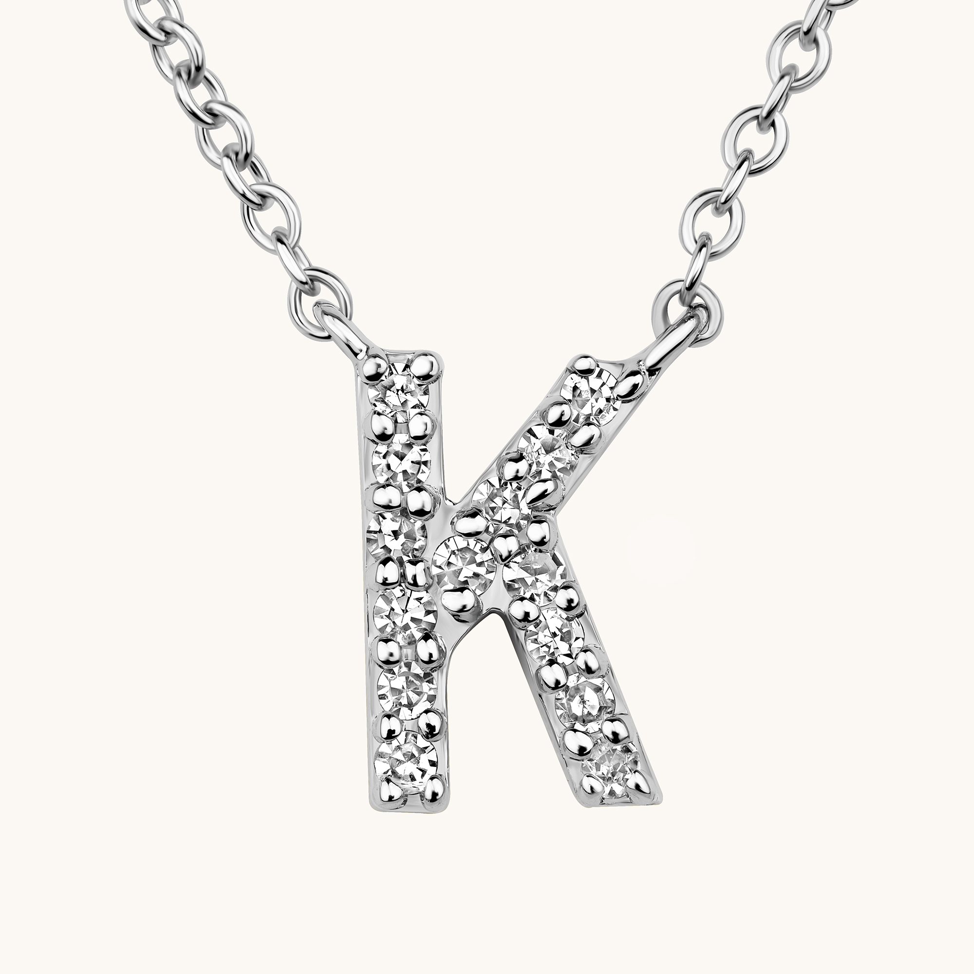 Small Diamond Initial Necklace