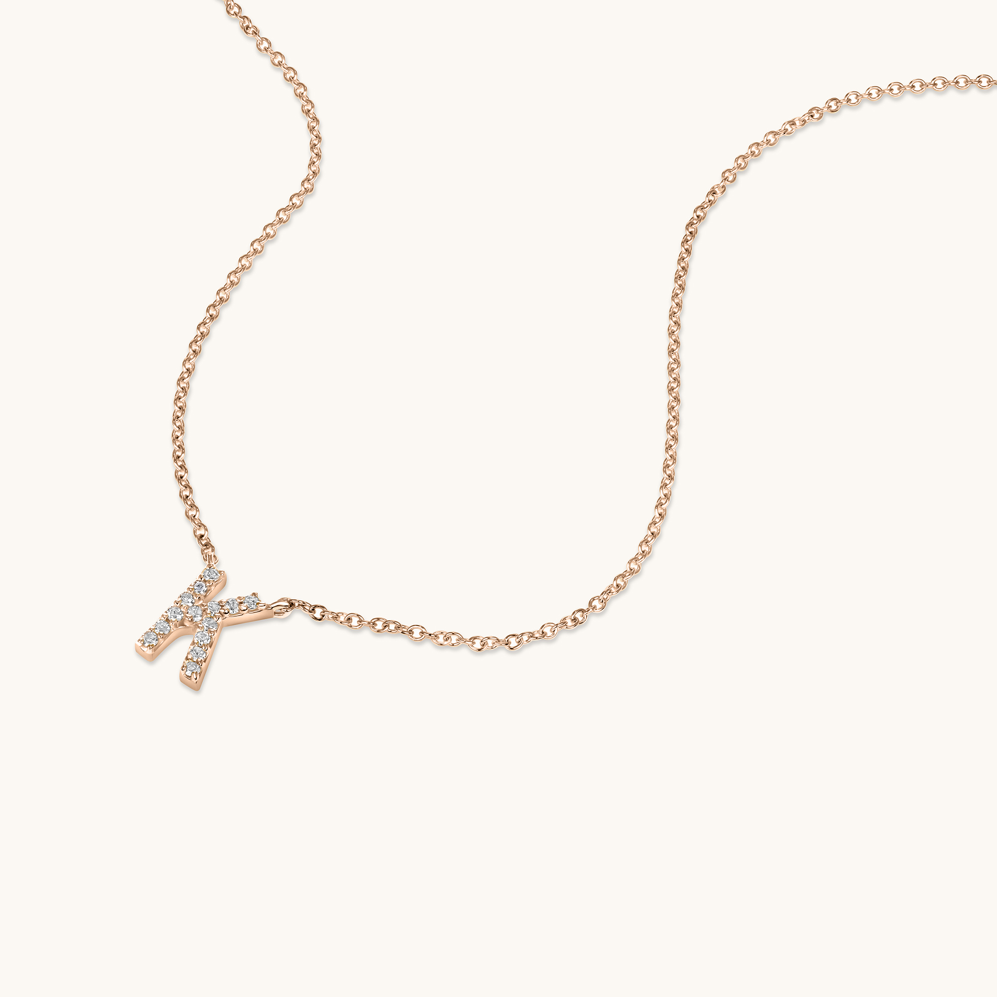 Small Diamond Initial Necklace