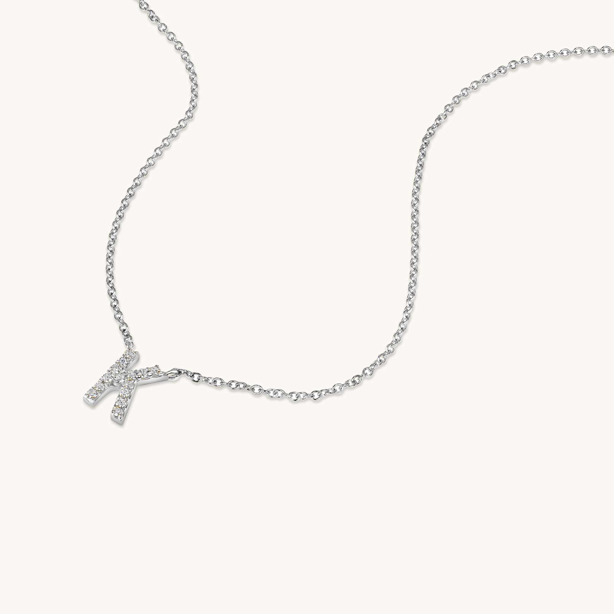 Small Diamond Initial Necklace