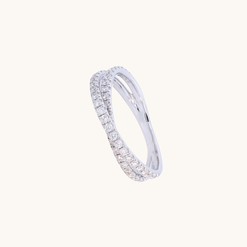 Diamond Crossover Ring - Happy Jewelers Fine Jewelry Lifetime Warranty