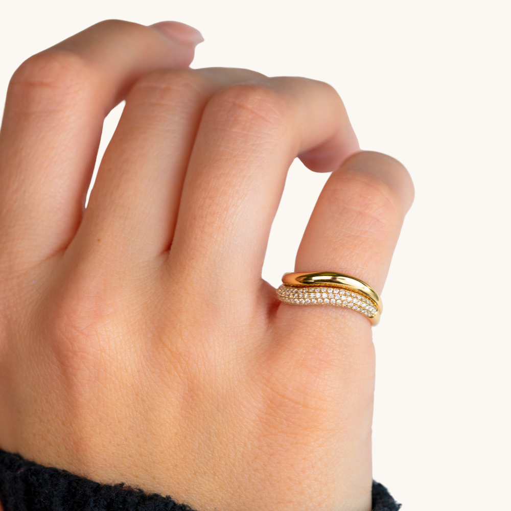 Diamond Pave Petite Motion Ring - Happy Jewelers Fine Jewelry Lifetime Warranty