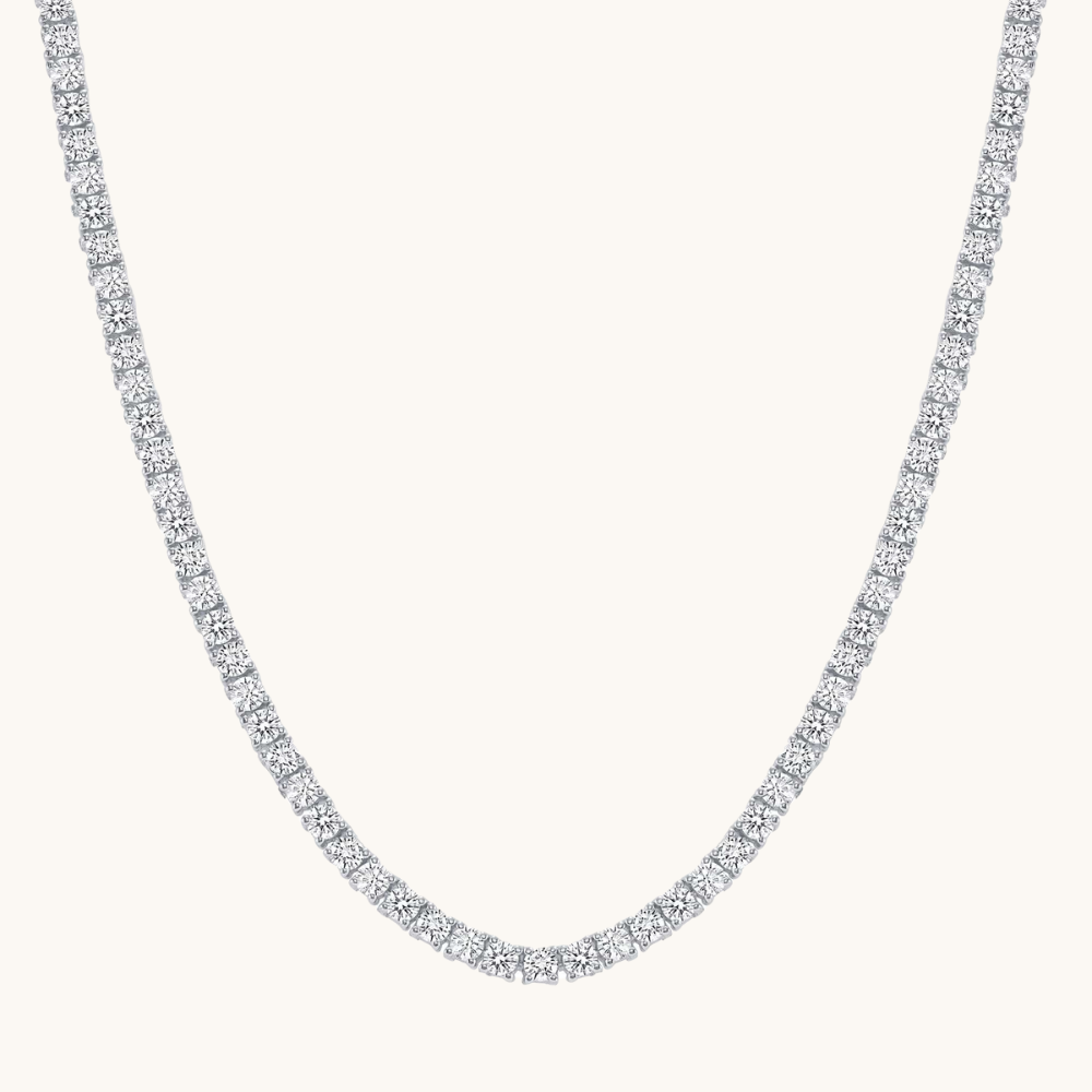 Men's Natural Diamond Tennis Necklace - Happy Jewelers Fine Jewelry Lifetime Warranty