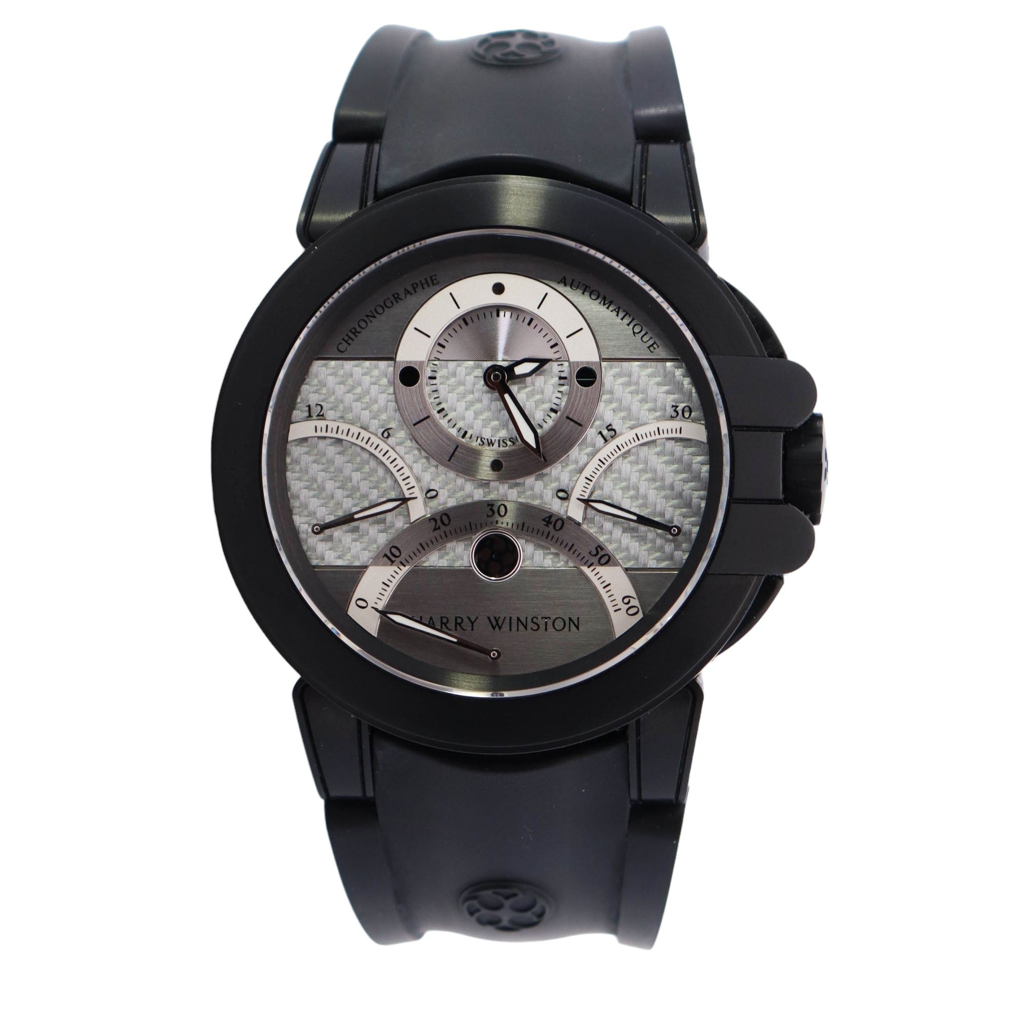 Harry Winston Ocean 44mm Black Dial Watch Ref# OCEACT44ZZ007 - Happy Jewelers Fine Jewelry Lifetime Warranty