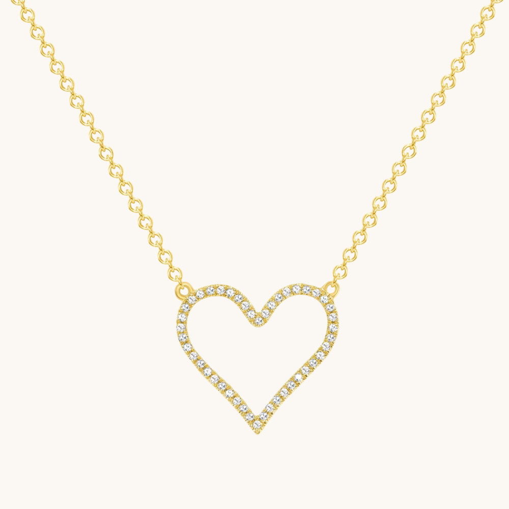 Open Heart Diamond Necklace - Happy Jewelers Fine Jewelry Lifetime Warranty