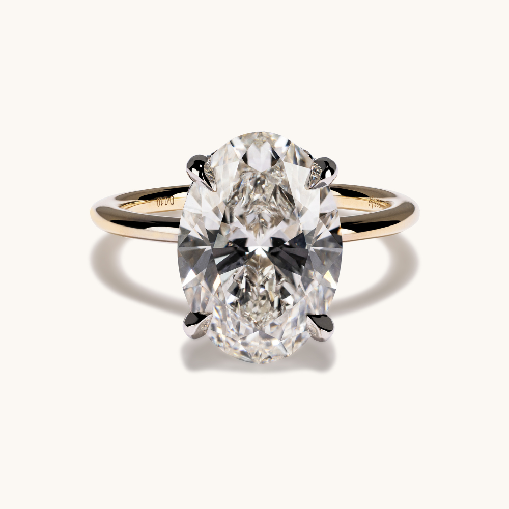 4.61 Oval Lab Diamond Engagement Ring - Happy Jewelers Fine Jewelry Lifetime Warranty