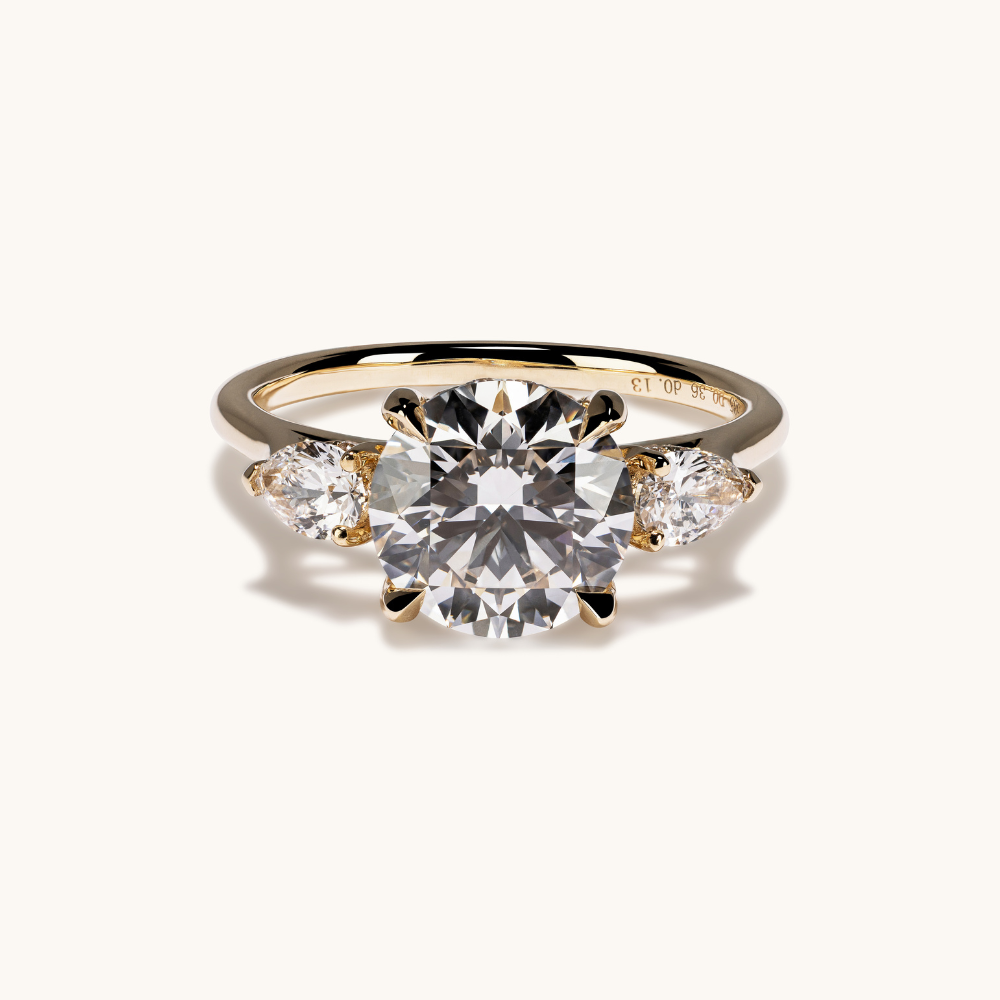 2.27 Round Lab Diamond 3-Stone Engagement Ring - Happy Jewelers Fine Jewelry Lifetime Warranty