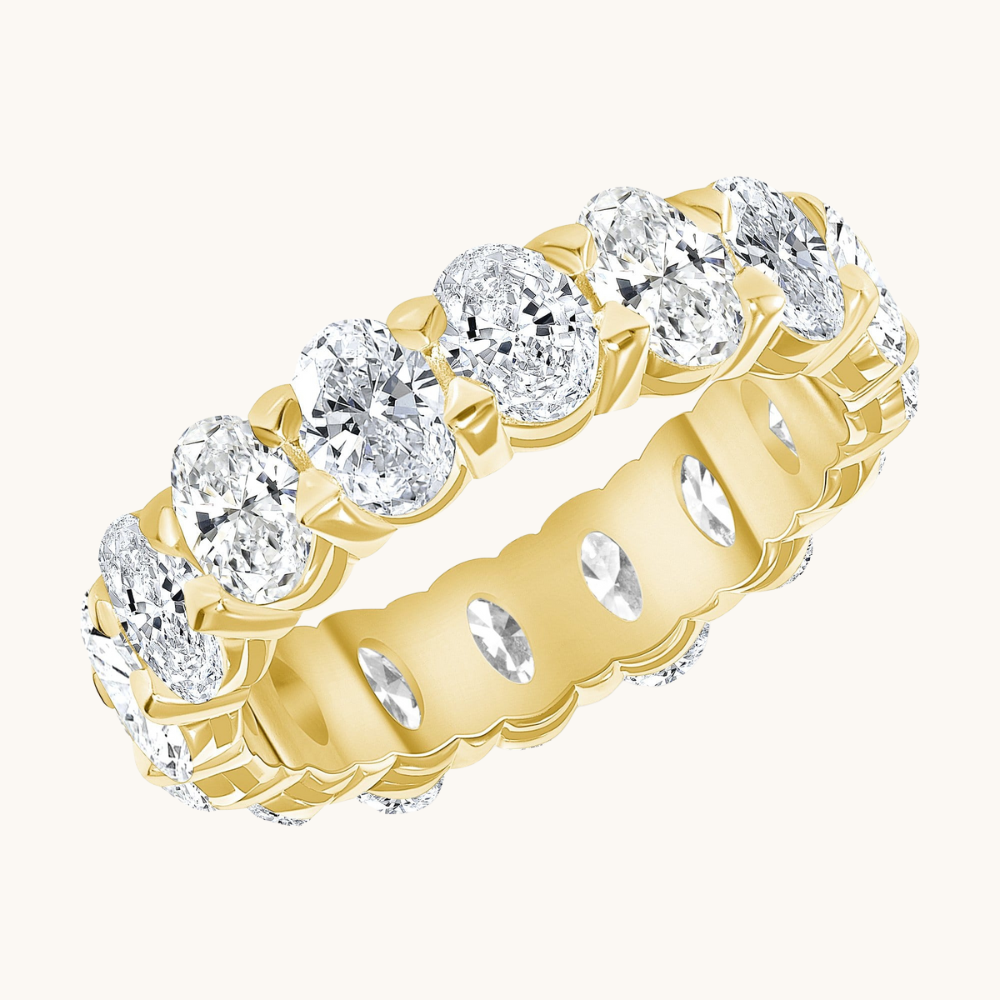 Large Diamond Oval Eternity Band - Happy Jewelers Fine Jewelry Lifetime Warranty