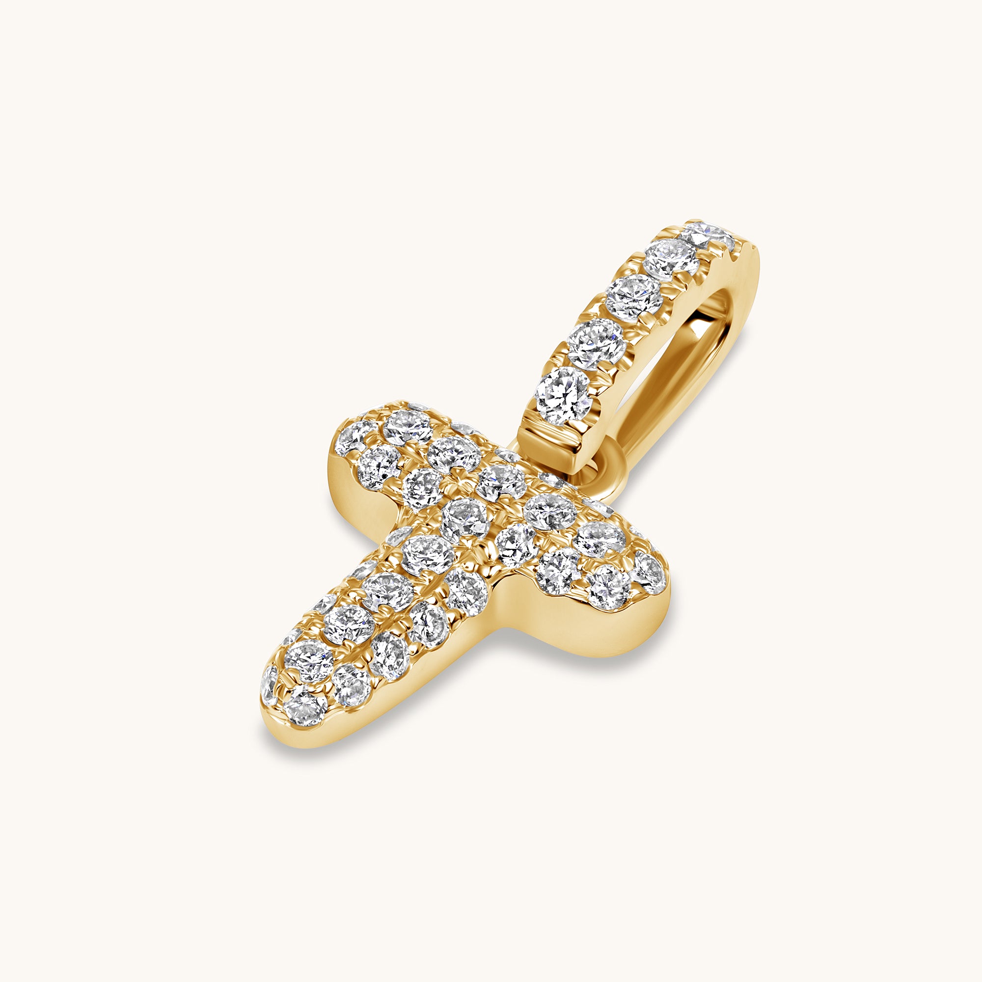Pave Diamond Bubble Initial Pendant - Happy Jewelers Fine Jewelry Lifetime Warranty