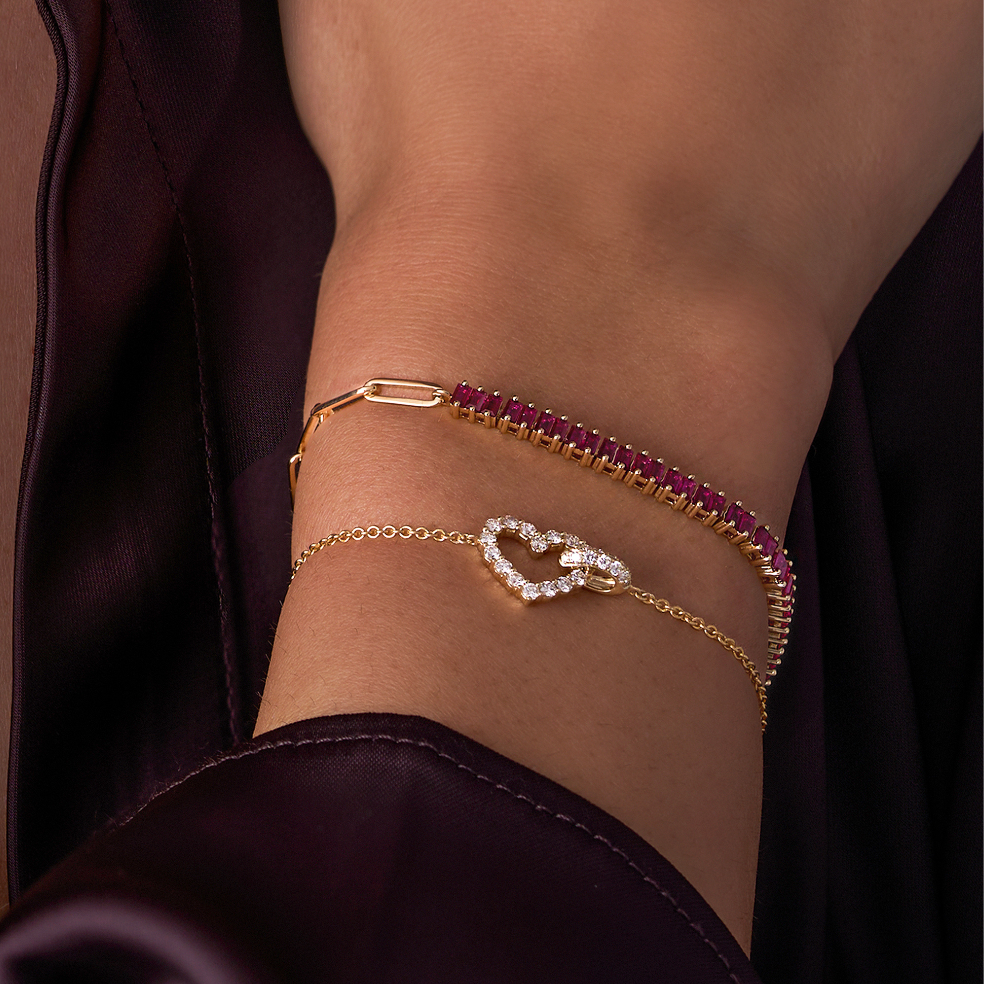 Forever Connected Heart Diamond Bracelet - Happy Jewelers Fine Jewelry Lifetime Warranty